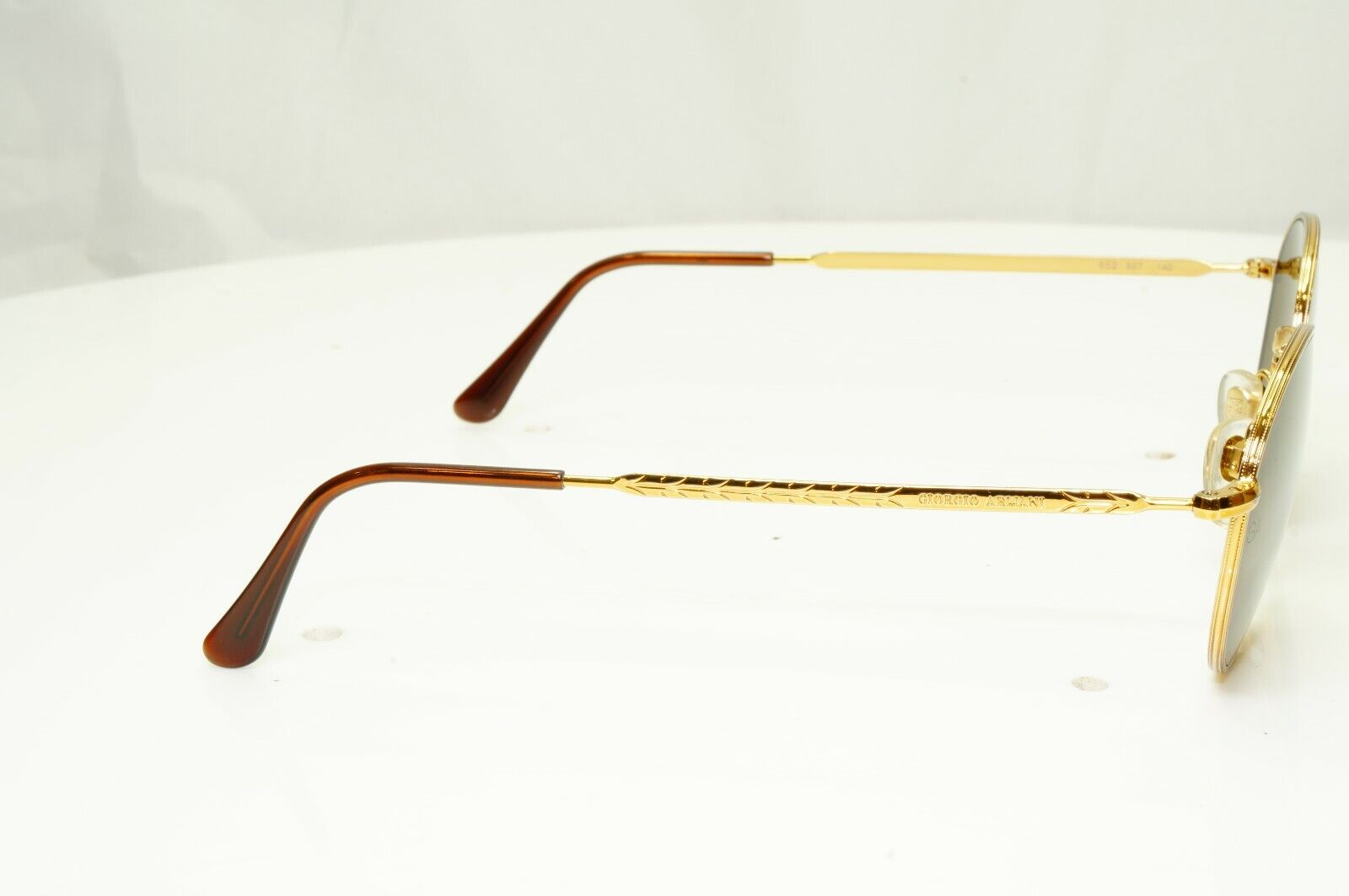 Authentic Giorgio Armani 1997 Vintage Sunglasses Gold Round Men Women 652 927