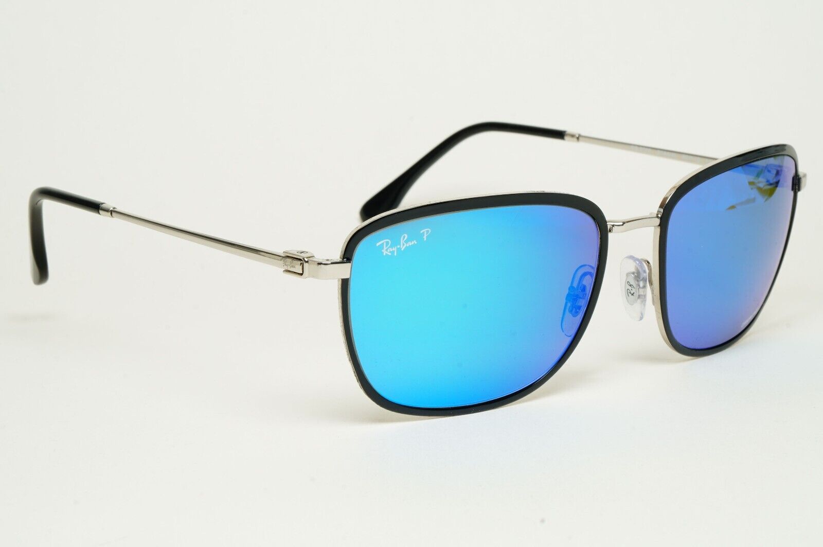 Ray-Ban Sunglasses Polarized Chromance Blue Black Silver RB 3705 9144/4L 60mm