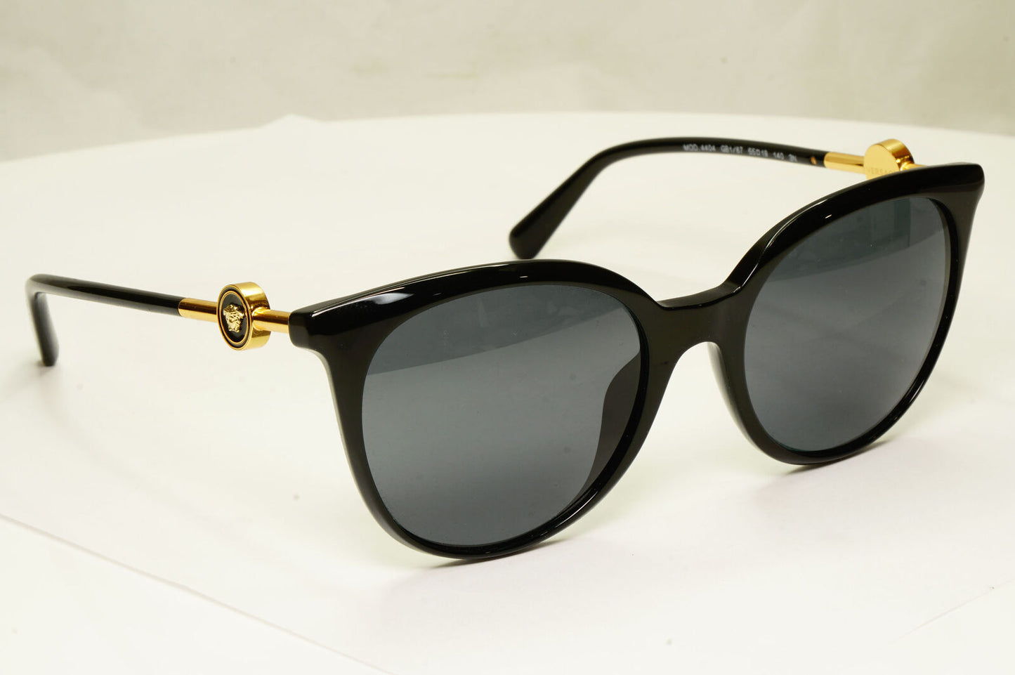 Versace Sunglasses Black Gold Medusa Grey Square MOD VE 4404 GB1/87 55mm