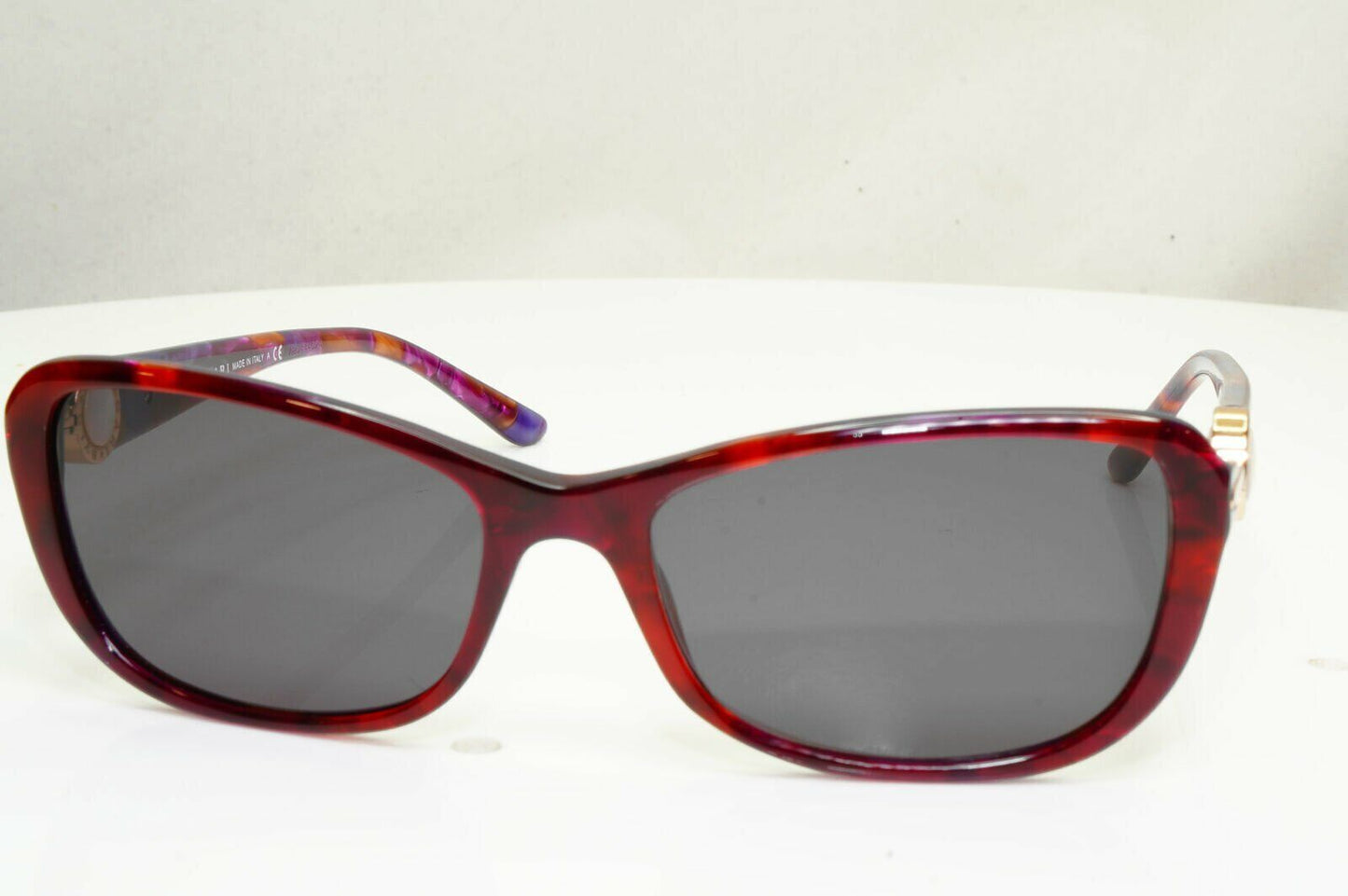 Bvlgari Pearl Gold Burgundy Sunglasses Bordo Rectangle Womens 4075 5270 30410