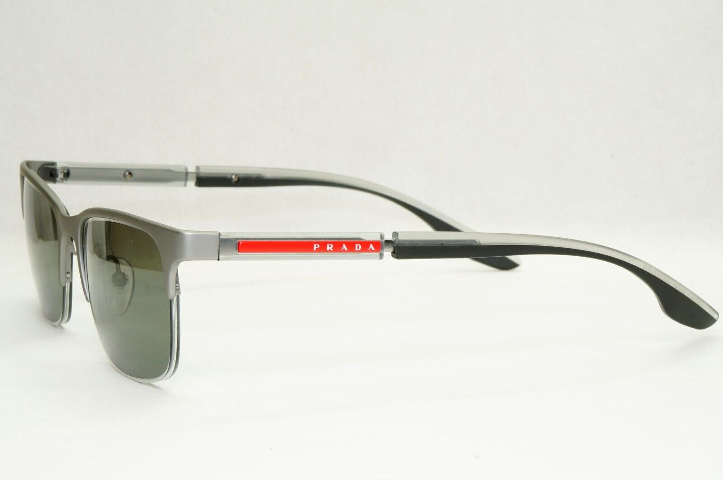 Prada Sunglasses Polarized Grey Silver Mirror Square PS55OV VPS 55O DG1-1O1 52mm