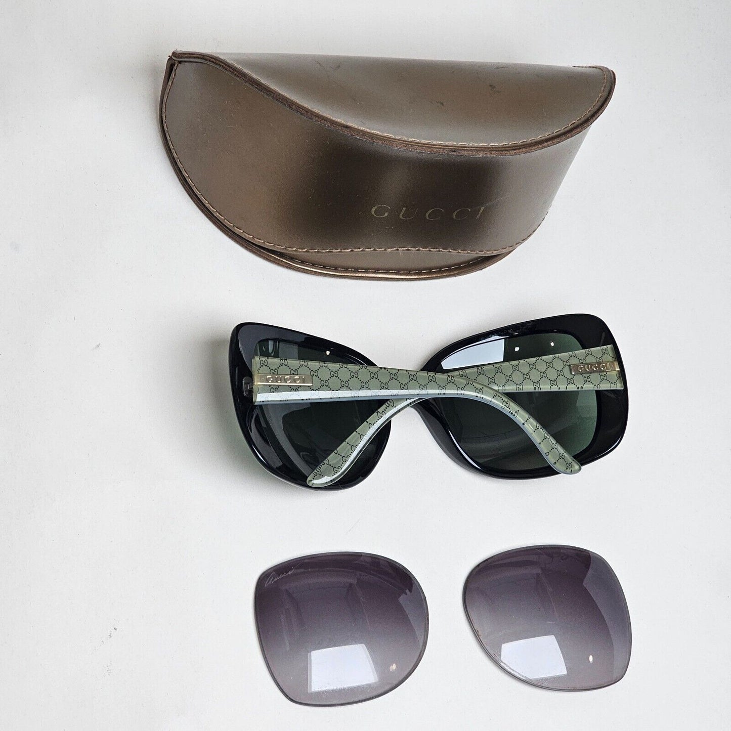 Gucci Sunglasses 2011 Vintage Green Monogram Square Wrap  GG 3576/S WH6VK 170125