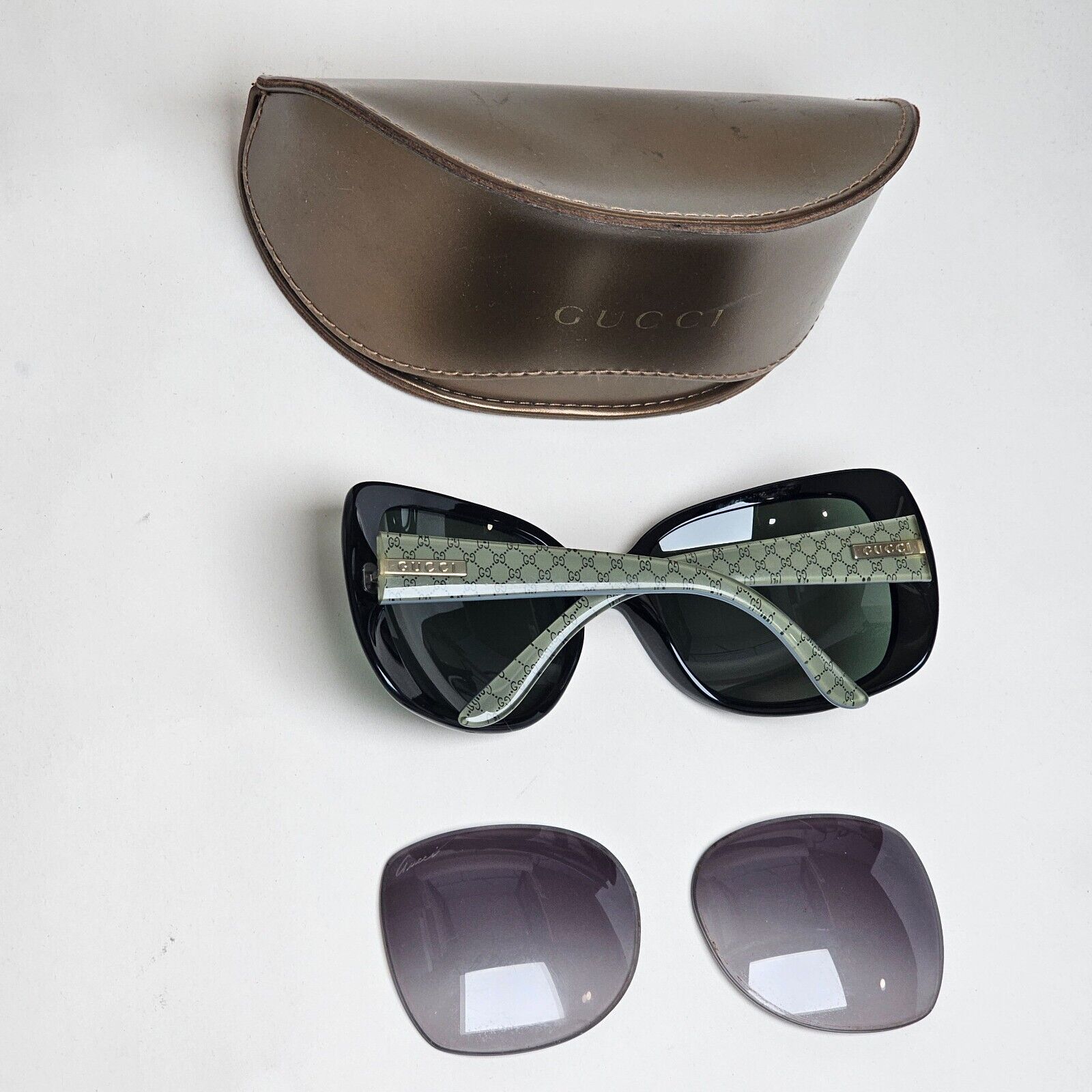 Gucci Sunglasses 2011 Vintage Green Monogram Square Wrap  GG 3576/S WH6VK 170125