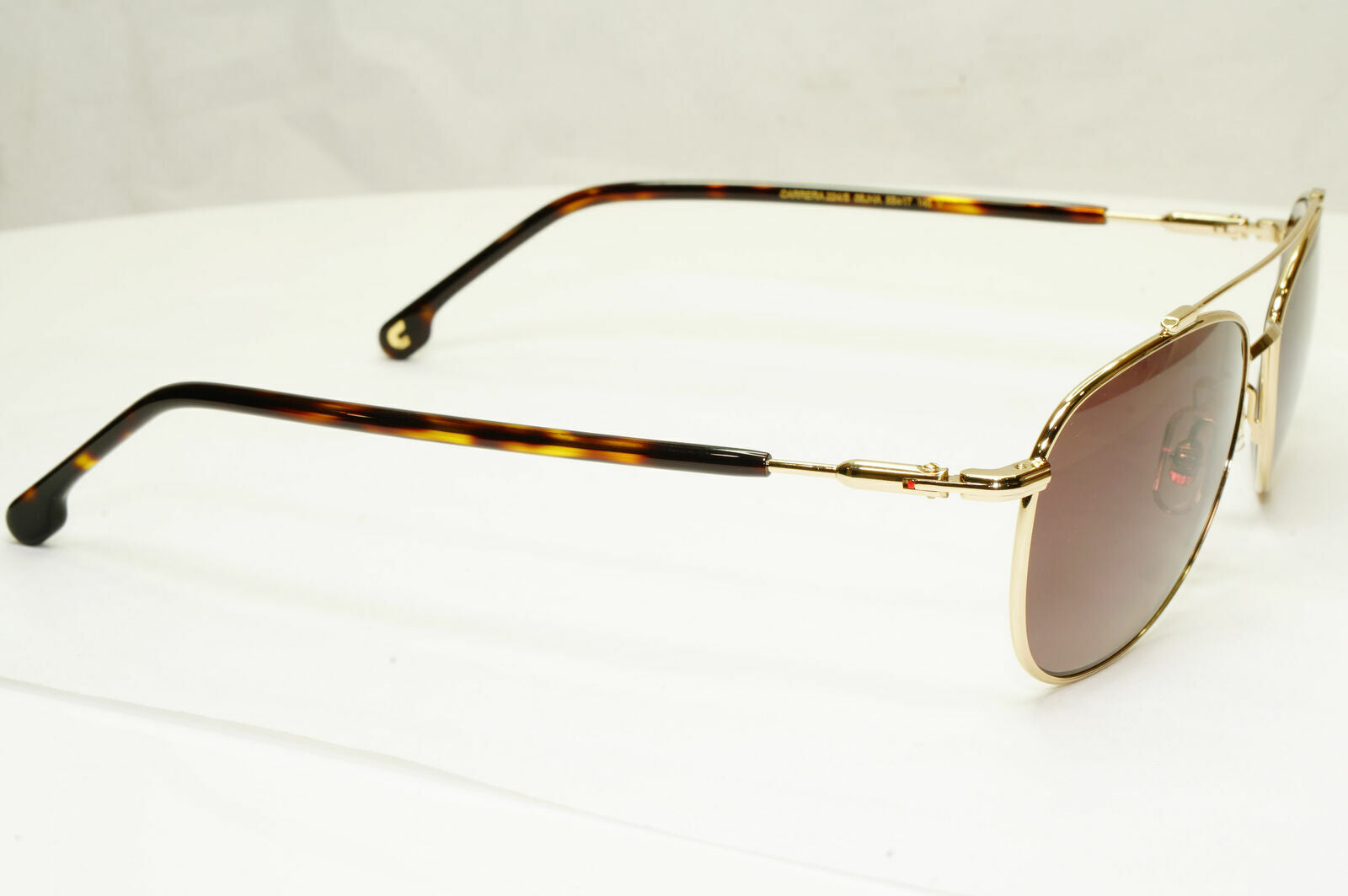 Carrera Gold Sunglasses Pilot Brown Gradient Fade Mens Metal 224 06JHA 55mm