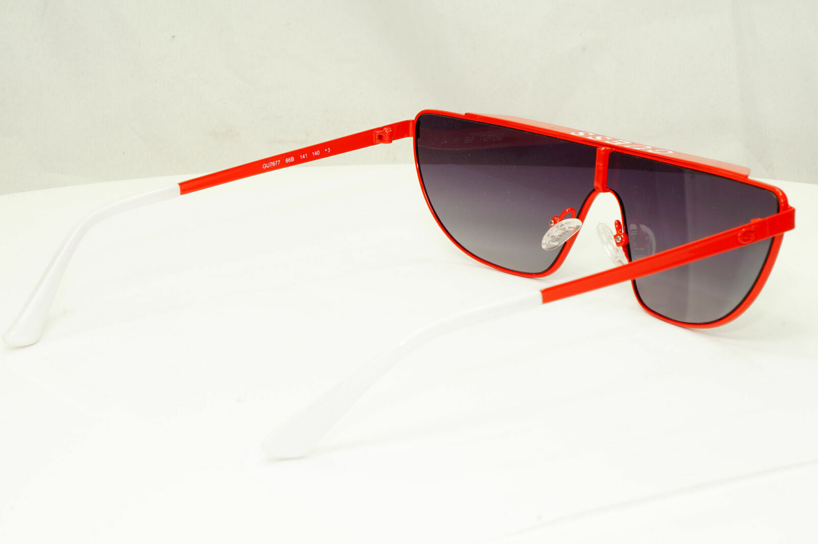 Guess Sunglasses Punk Visor Mens Womens Shield Red Black  GU 7677 66B Blogger