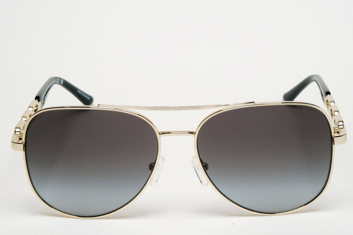 Michael Kors Sunglasses Gold Pilot Grey Gradient Metal MK 1121 Chianti 1014/8G