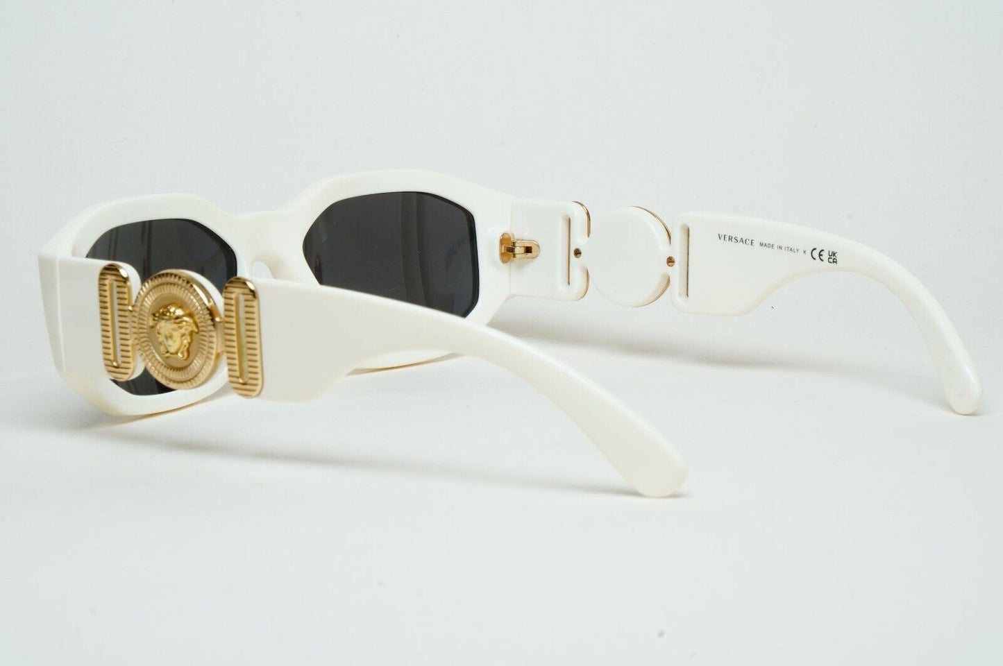 Versace Sunglasses White Black Gold Medusa Biggie MOD VE 4361 401/87 100125