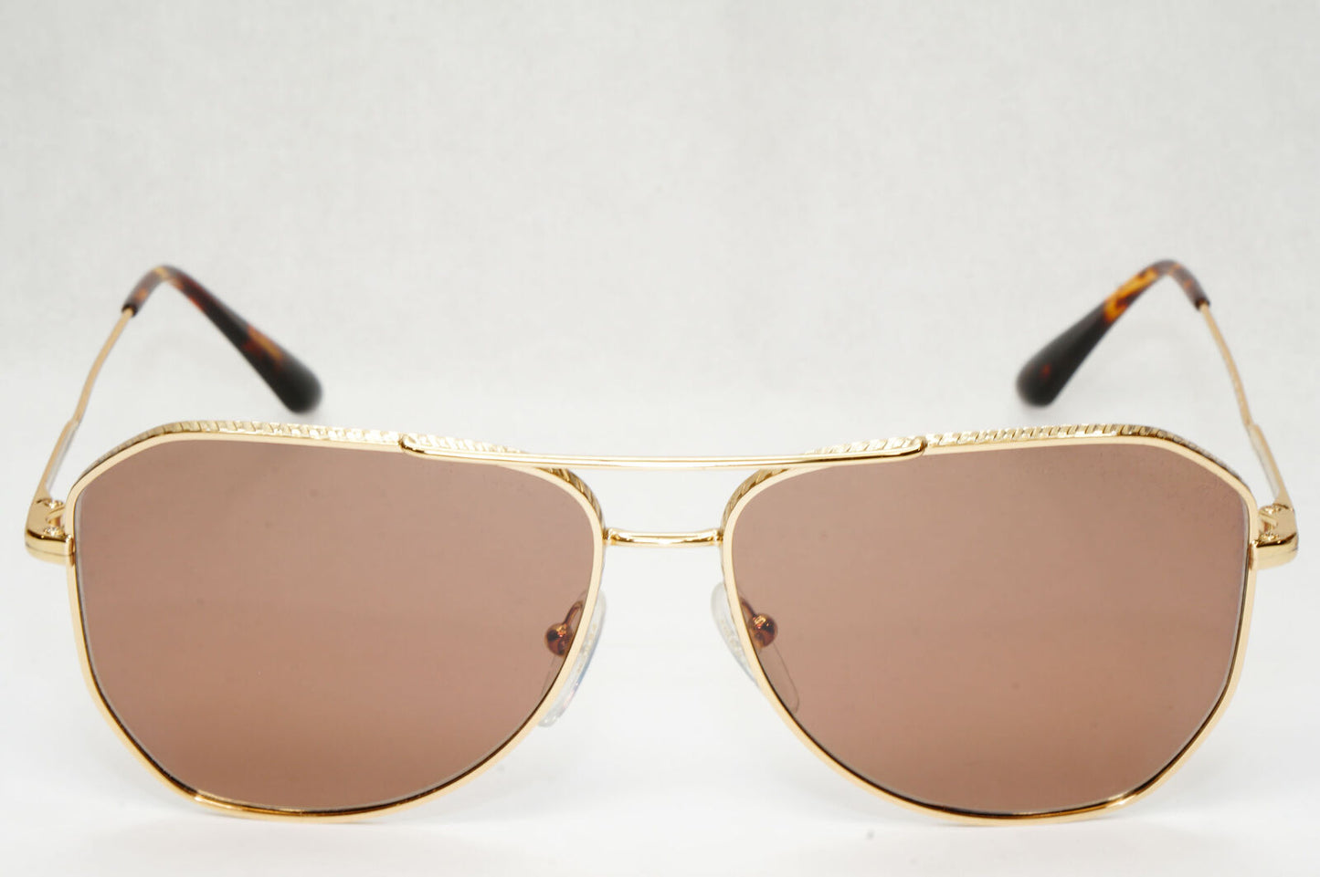 Prada Sunglasses Glass Lens Gold Brown Pilot Metal PR63XS SPR 63X 5AK-05D 58mm