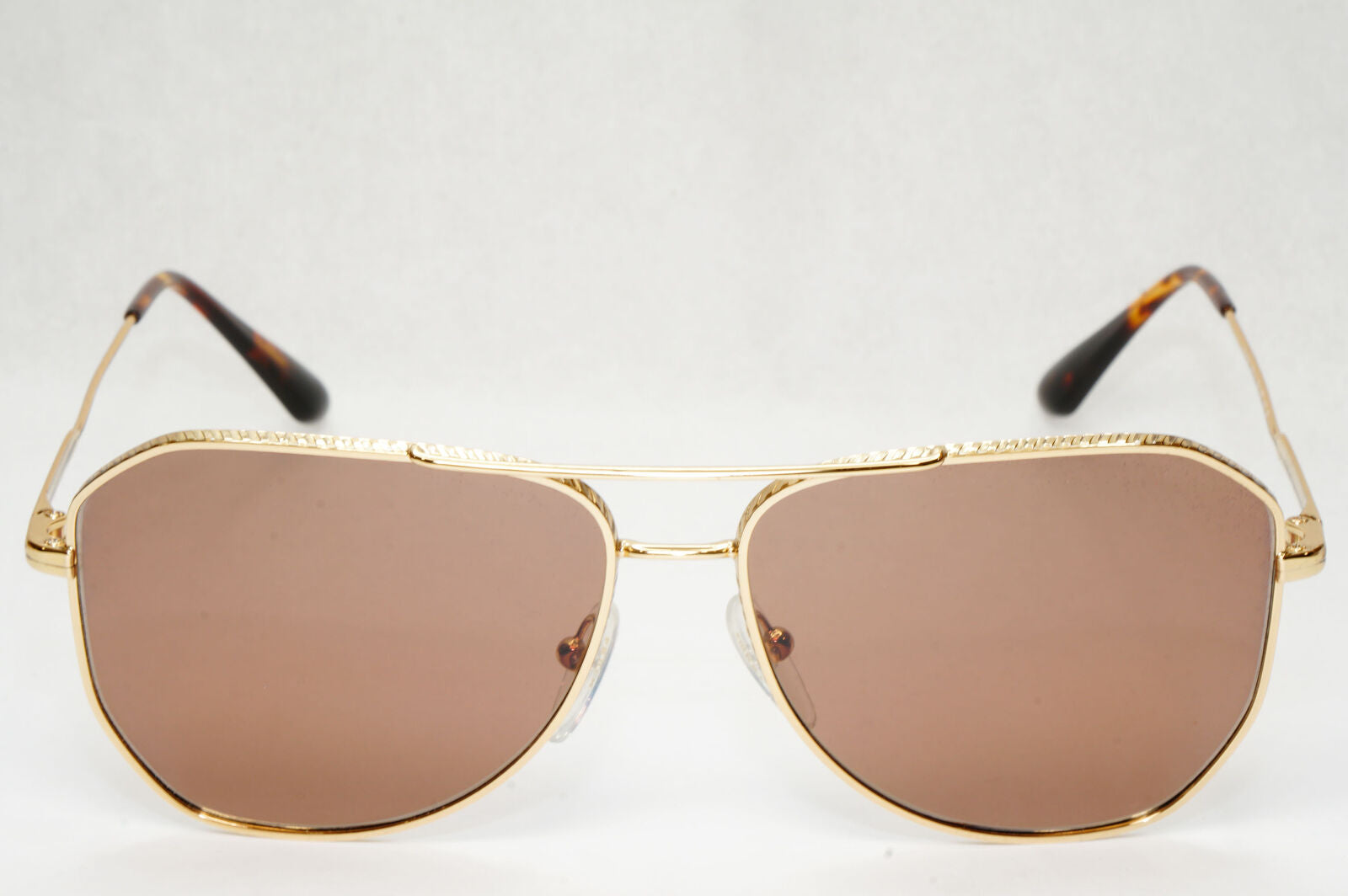 Prada Sunglasses Glass Lens Gold Brown Pilot Metal PR63XS SPR 63X 5AK-05D 58mm
