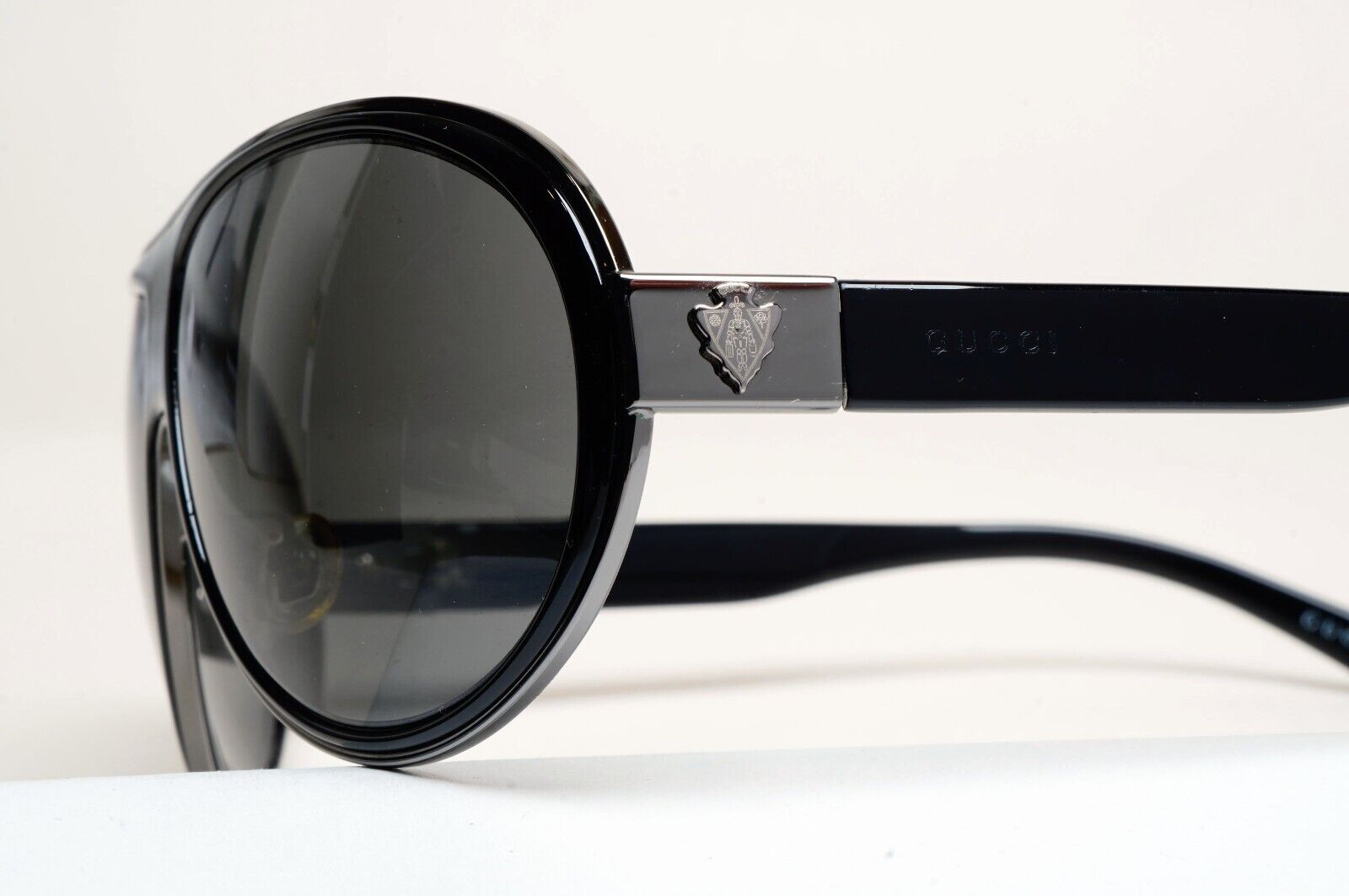 Gucci Sunglasses 2003 Vintage Black Pilot Grey Unisex GG 1890/S CVLP9 060125