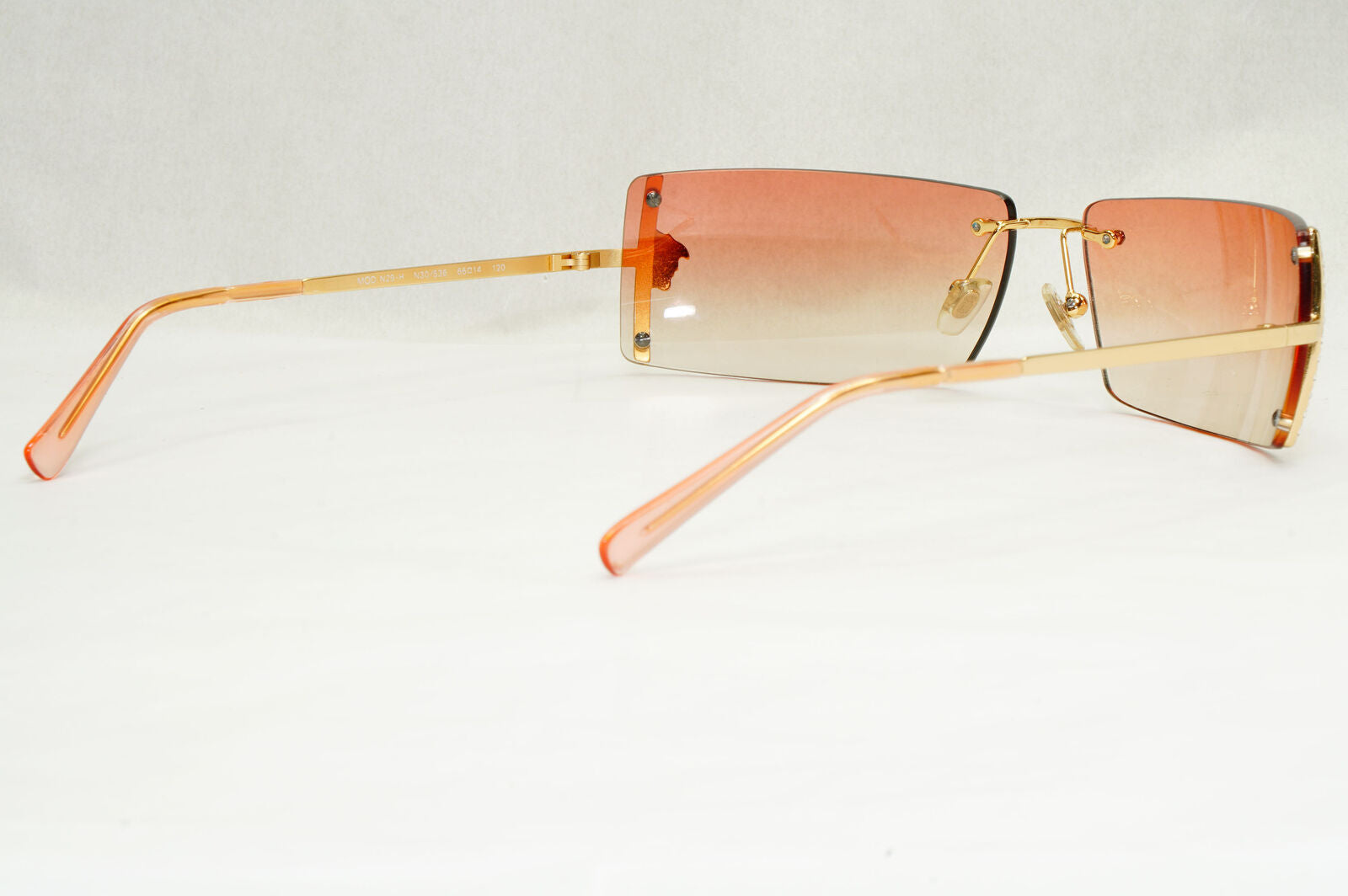 Versace Sunglasses 2004 Vintage Rimless Gold Crystals MOD N29-H N30/536 200124
