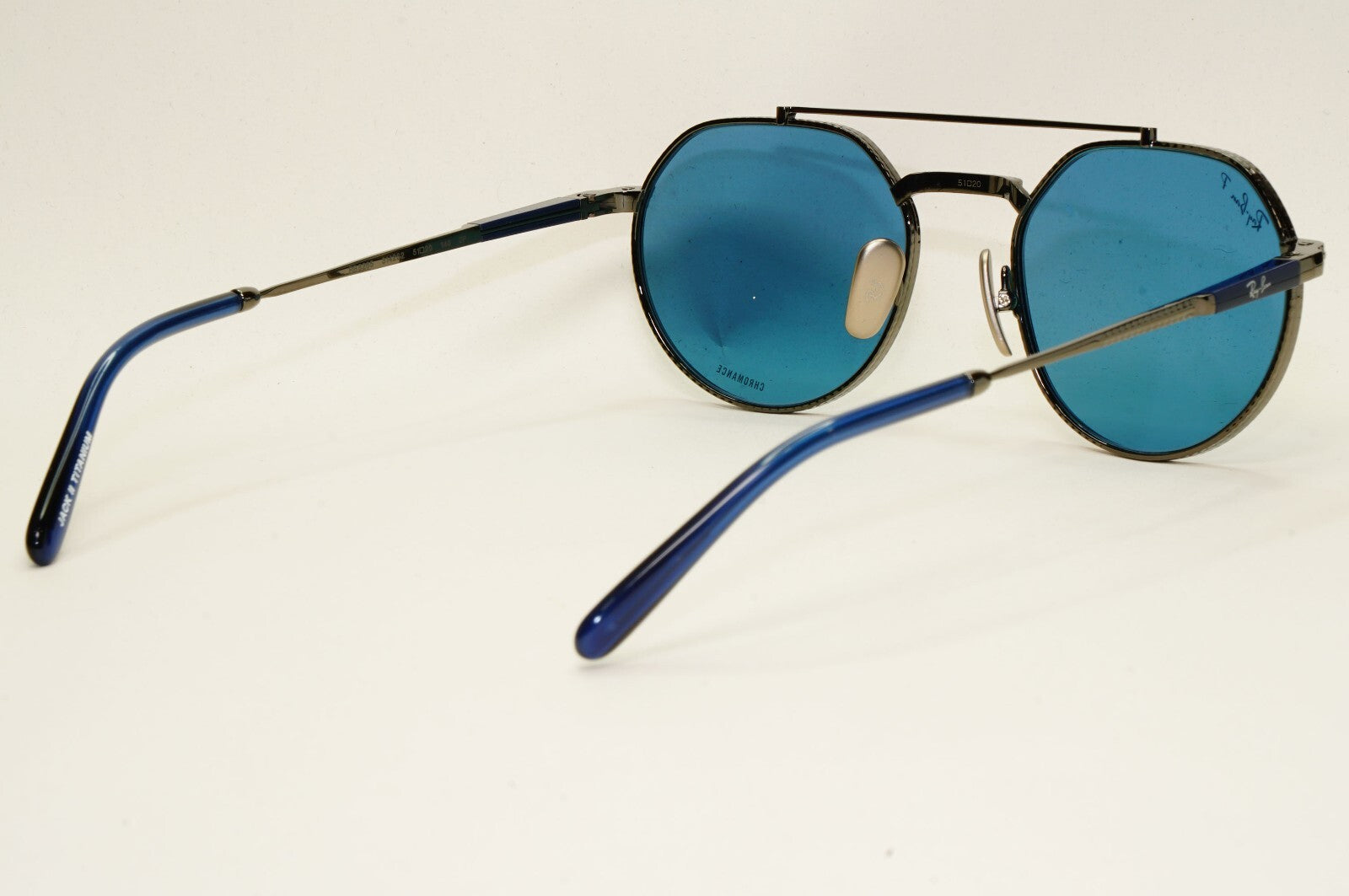 Ray-Ban Sunglasses Jack II Titanium Polarized Blue RB 8265 3142/S2 51mm [a]