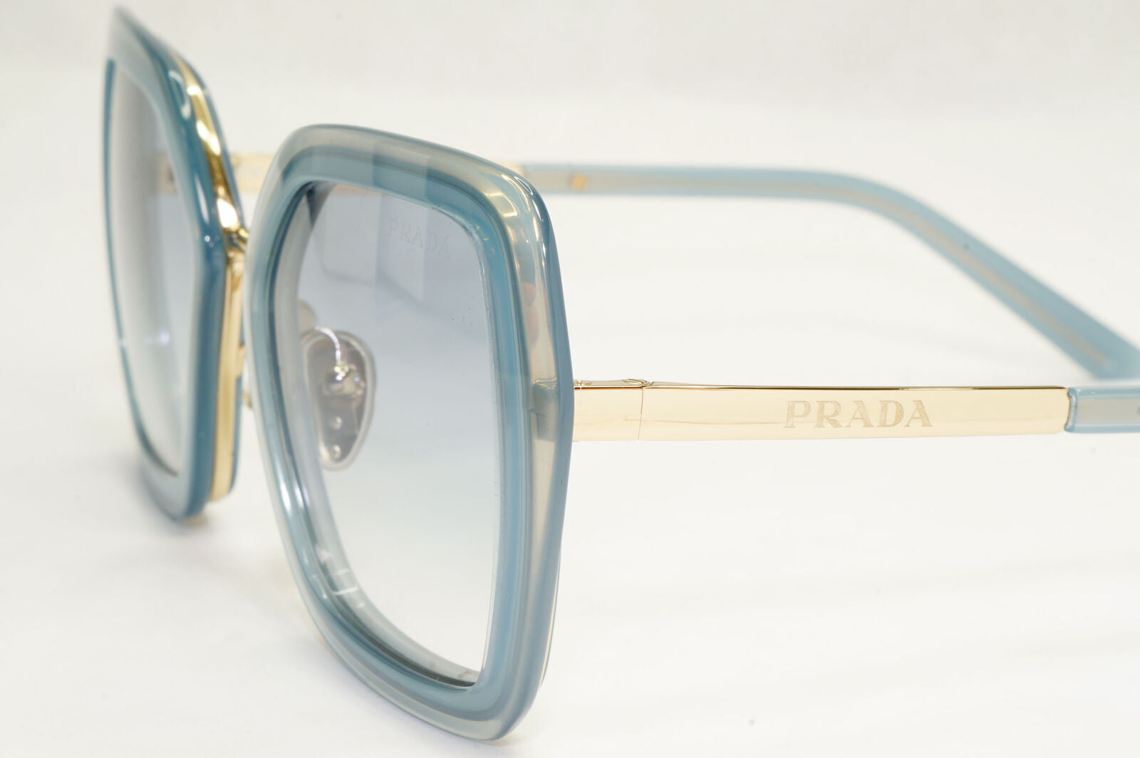 Prada Sunglasses Blue Gold Gradient Square Ceruleo Opal PR53YS SPR 53Y 06Y-03O