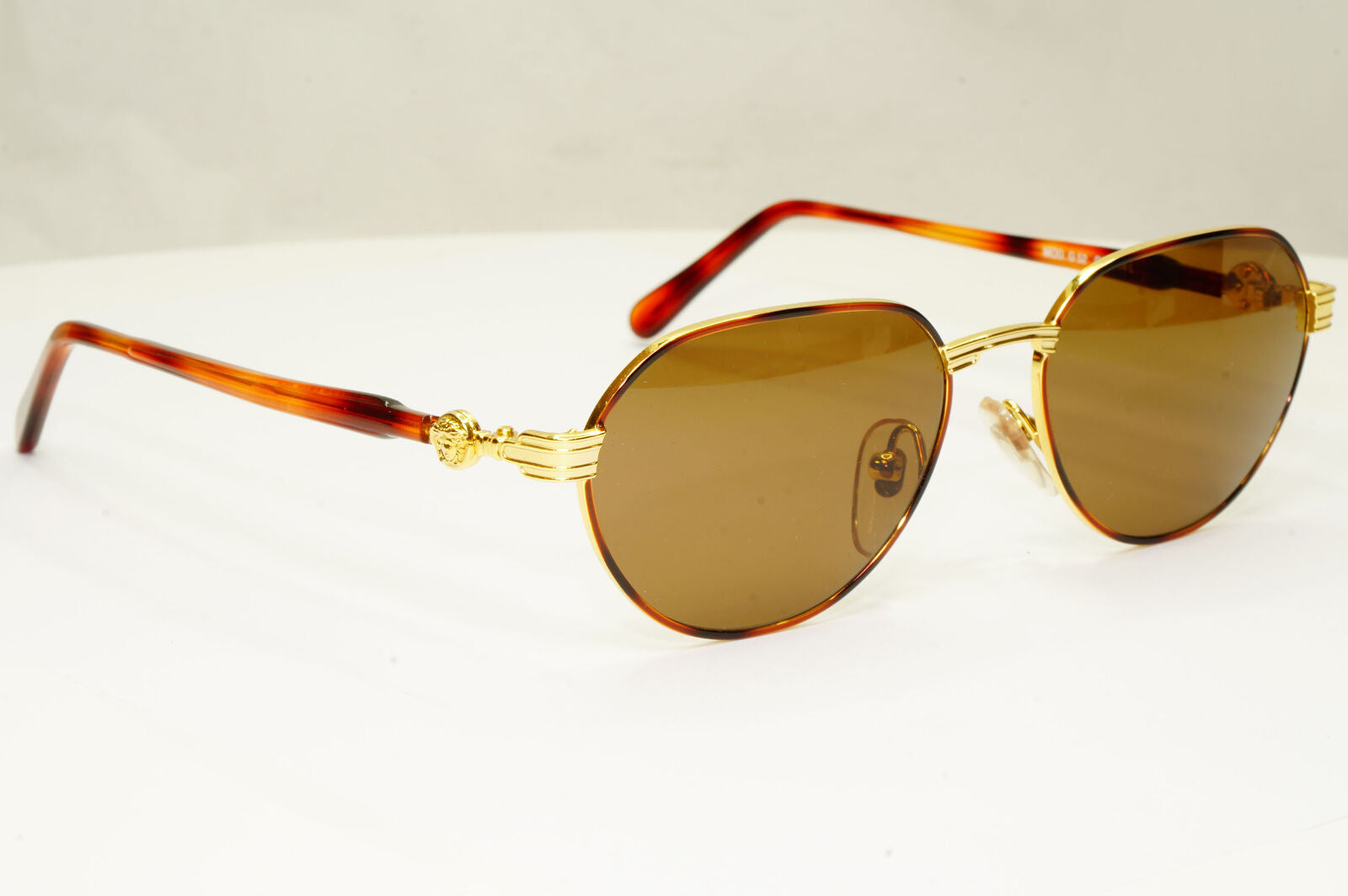 Gianni Versace 1995 Vintage Gold Medusa Unisex Brown Sunglasses MOD G52 COL 14L
