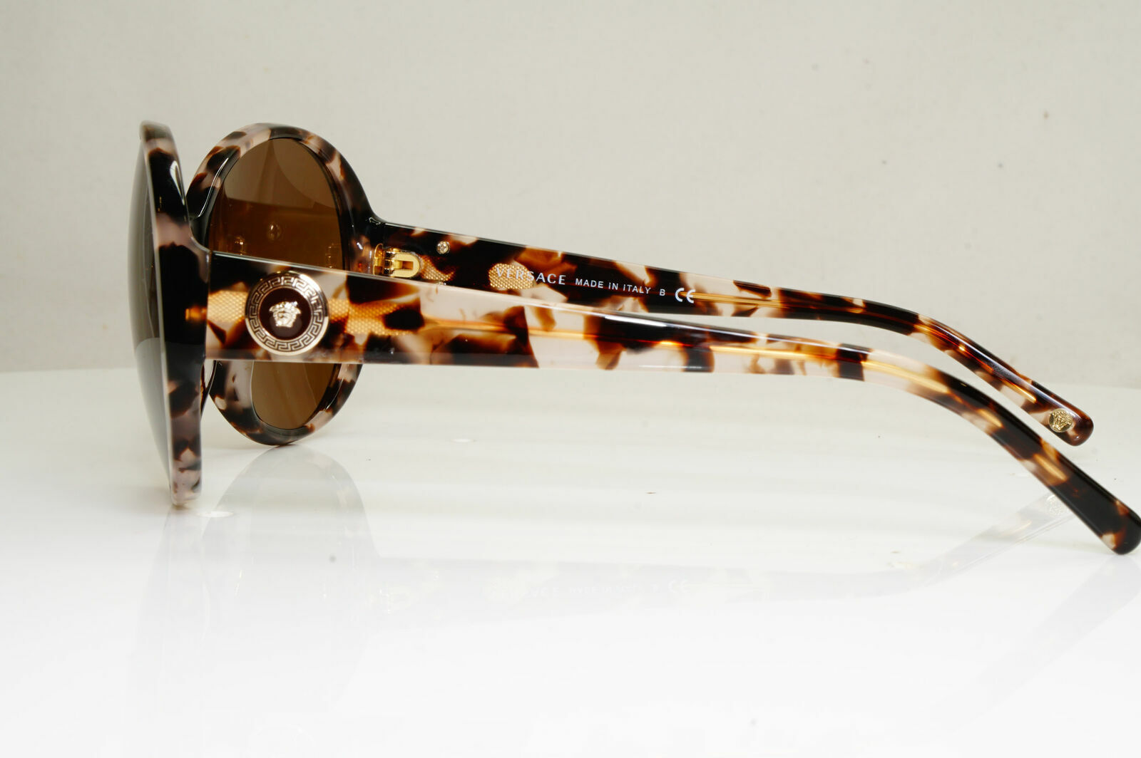 Versace Brown Marble Medusa Sunglasses Square Womens Oversized 4239 999/13 28894
