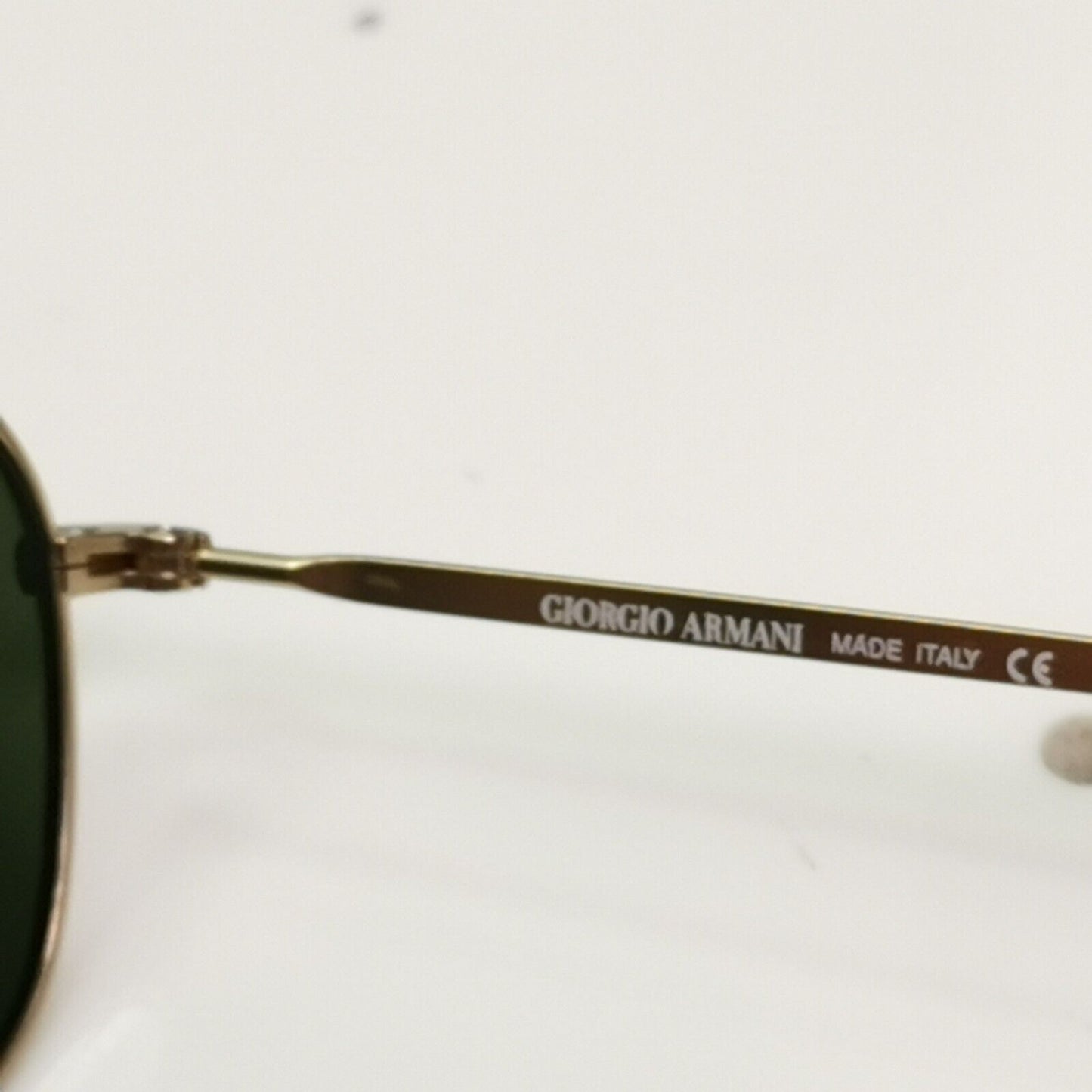 Giorgio Armani 1997 Vintage Sunglasses Gold Green Tortoise Brown Pilot 635 833
