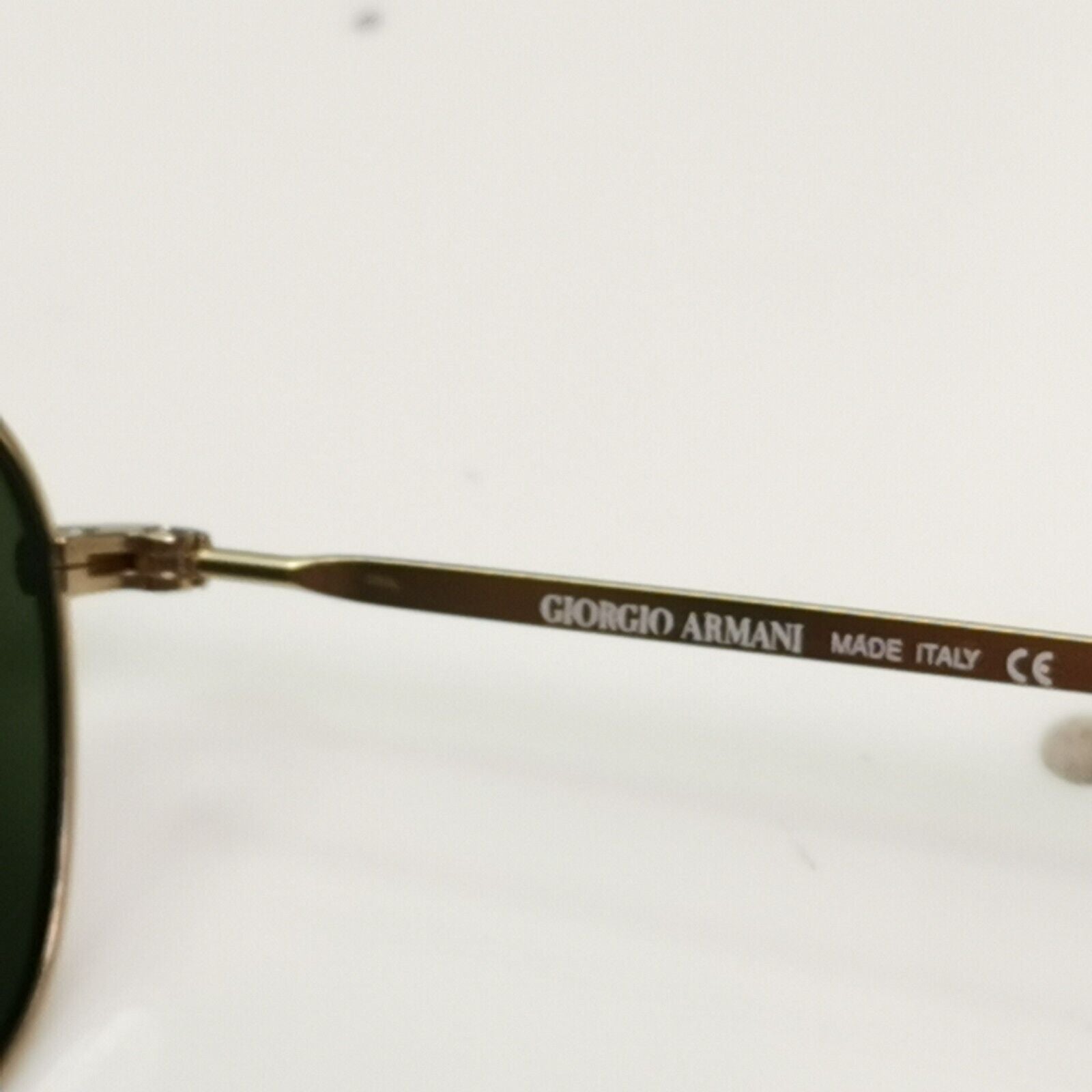 Giorgio Armani 1997 Vintage Sunglasses Gold Green Tortoise Brown Pilot 635 833