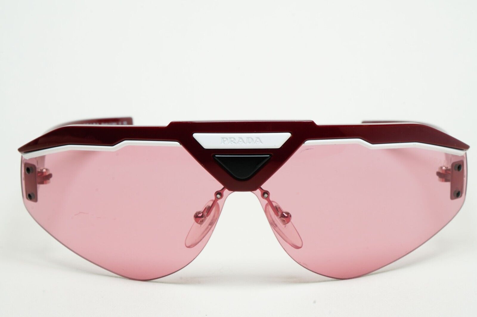 Prada Sunglasses Bordo Brown Shield Wrap PR69VS SPR 69V 459-1K0 231124