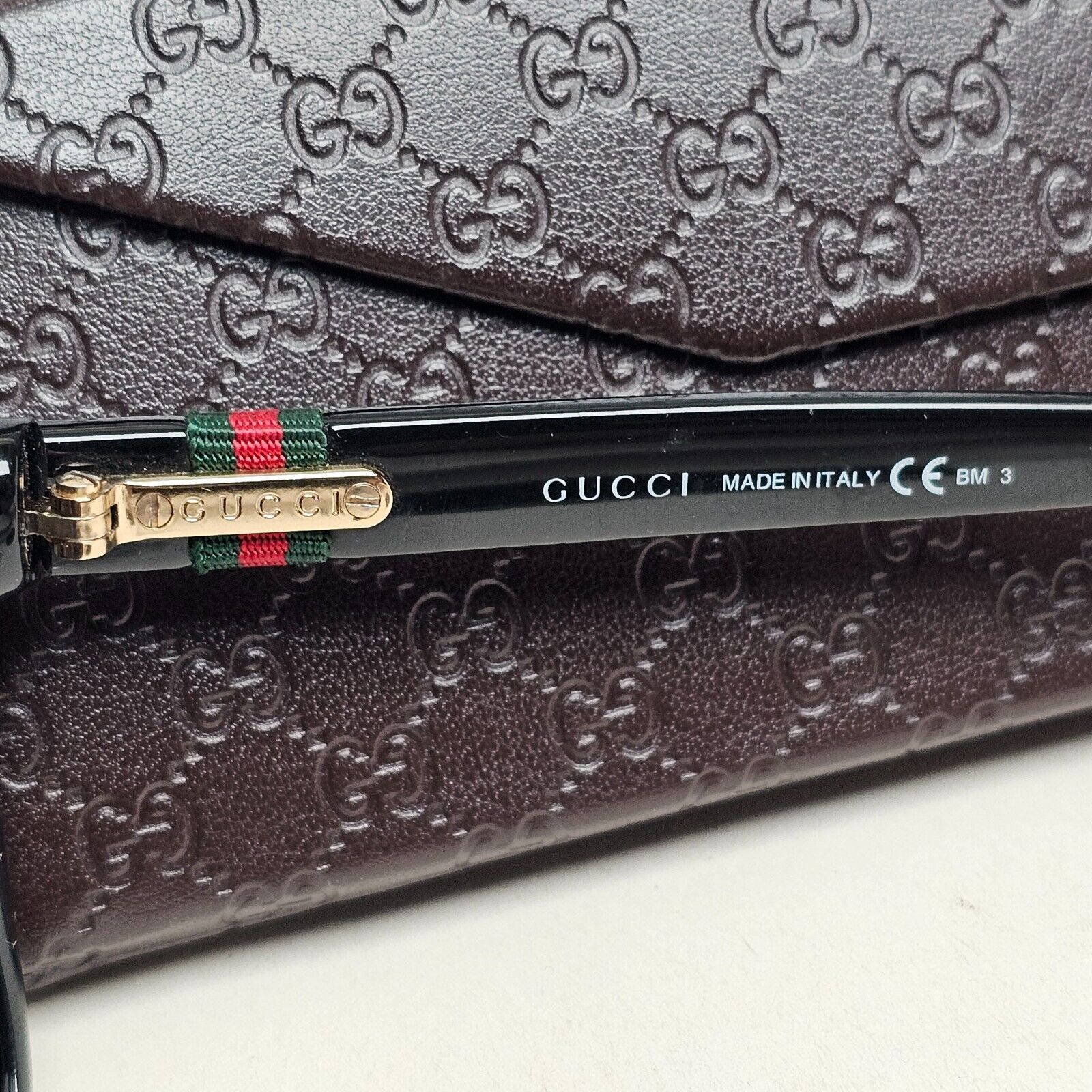 Gucci Sunglasses 2012 Vintage Ribbon Black Gold GG 3645/S D28WJ 56mm 220125