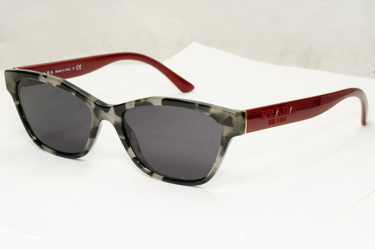 Prada Sunglasses Black Burgundy Red Tortoise PR03WV VPR 03W 510-1O1 180323