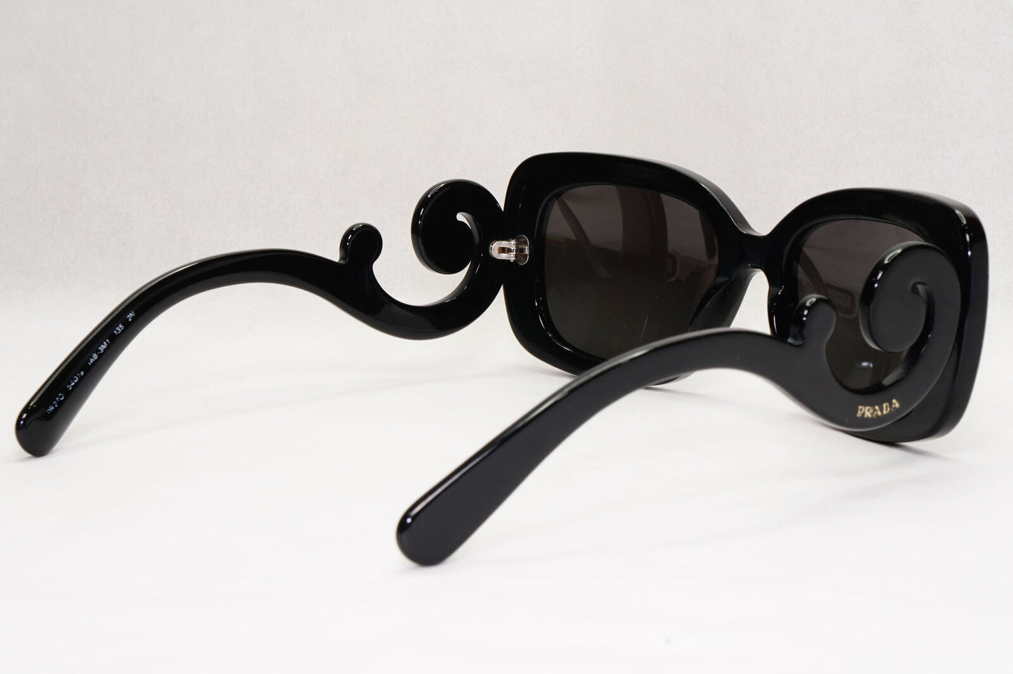 Prada Sunglasses Baroque Swirl Black Square PR27OS SPR 27O 1AB-3M1 151223
