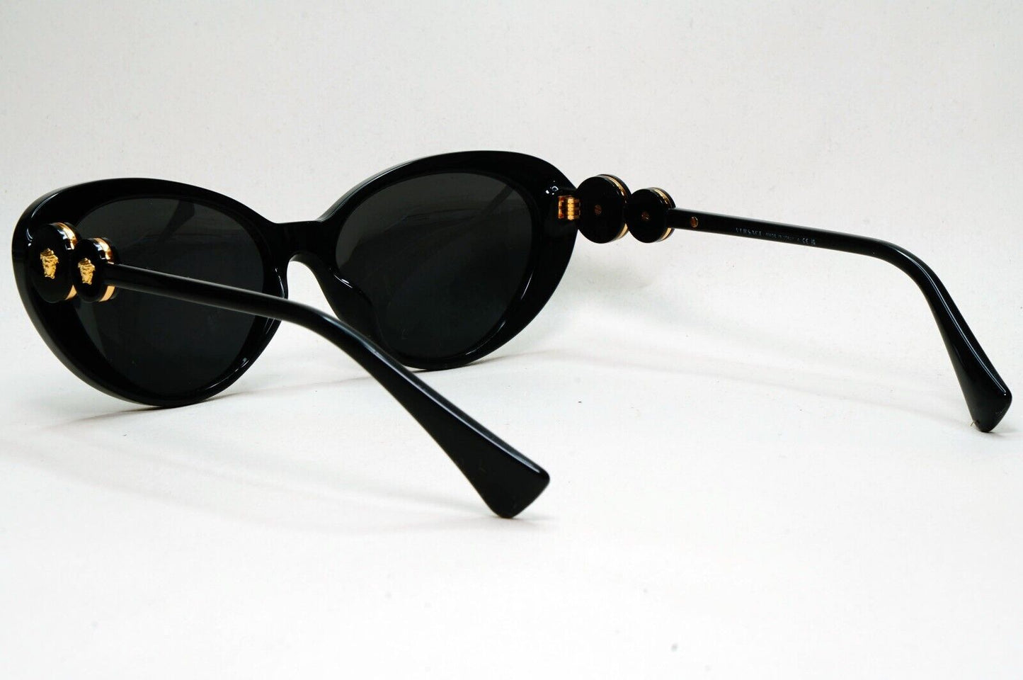 Versace Sunglasses Black Gold Medusa Cat Eye MOD VE 3331-U GB1 55mm