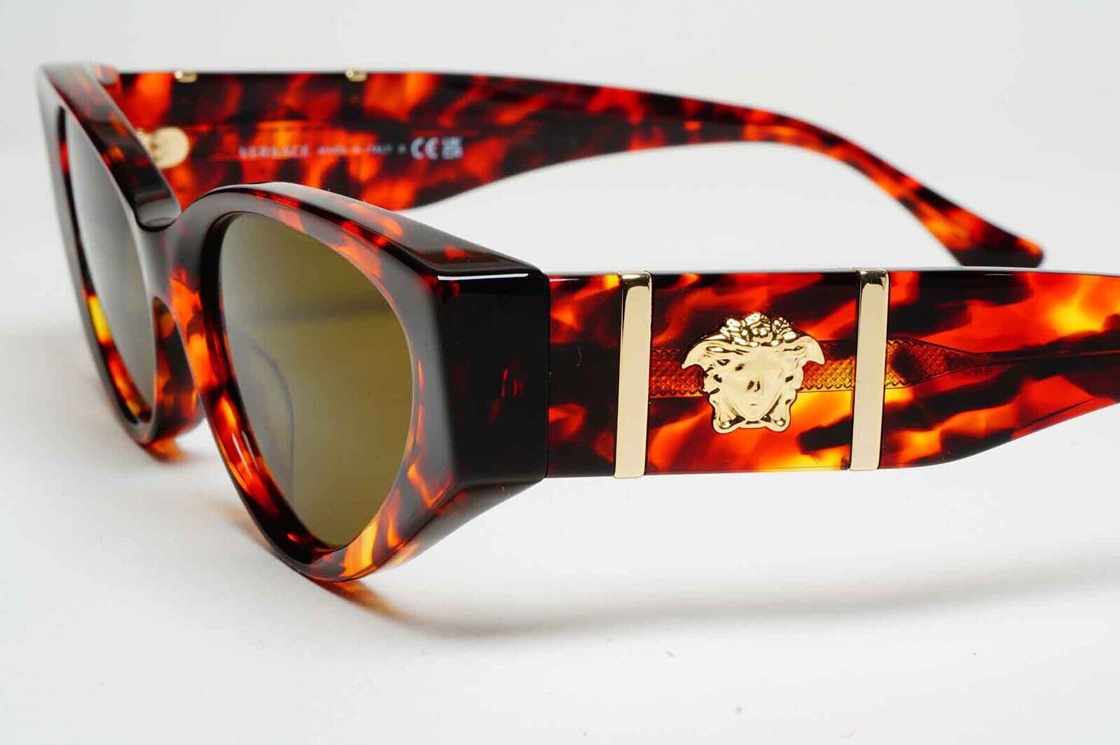 Versace Sunglasses Brown Gold Medusa Rectangle MOD VE 4454 5437/73 55mm