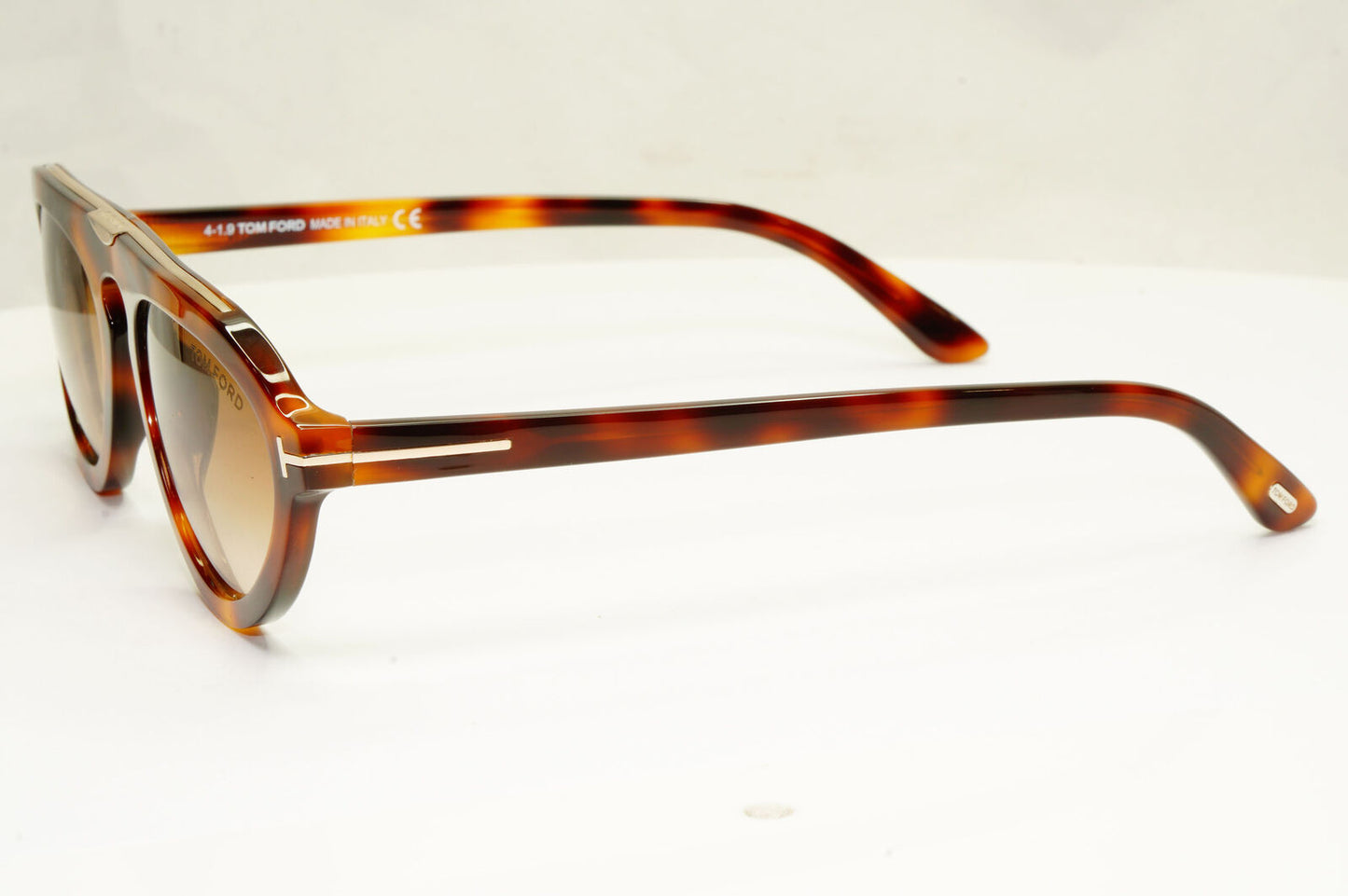 Authentic Tom Ford Mens Havana Light Brown Gold Sunglasses Milo 02 TF 737 53F