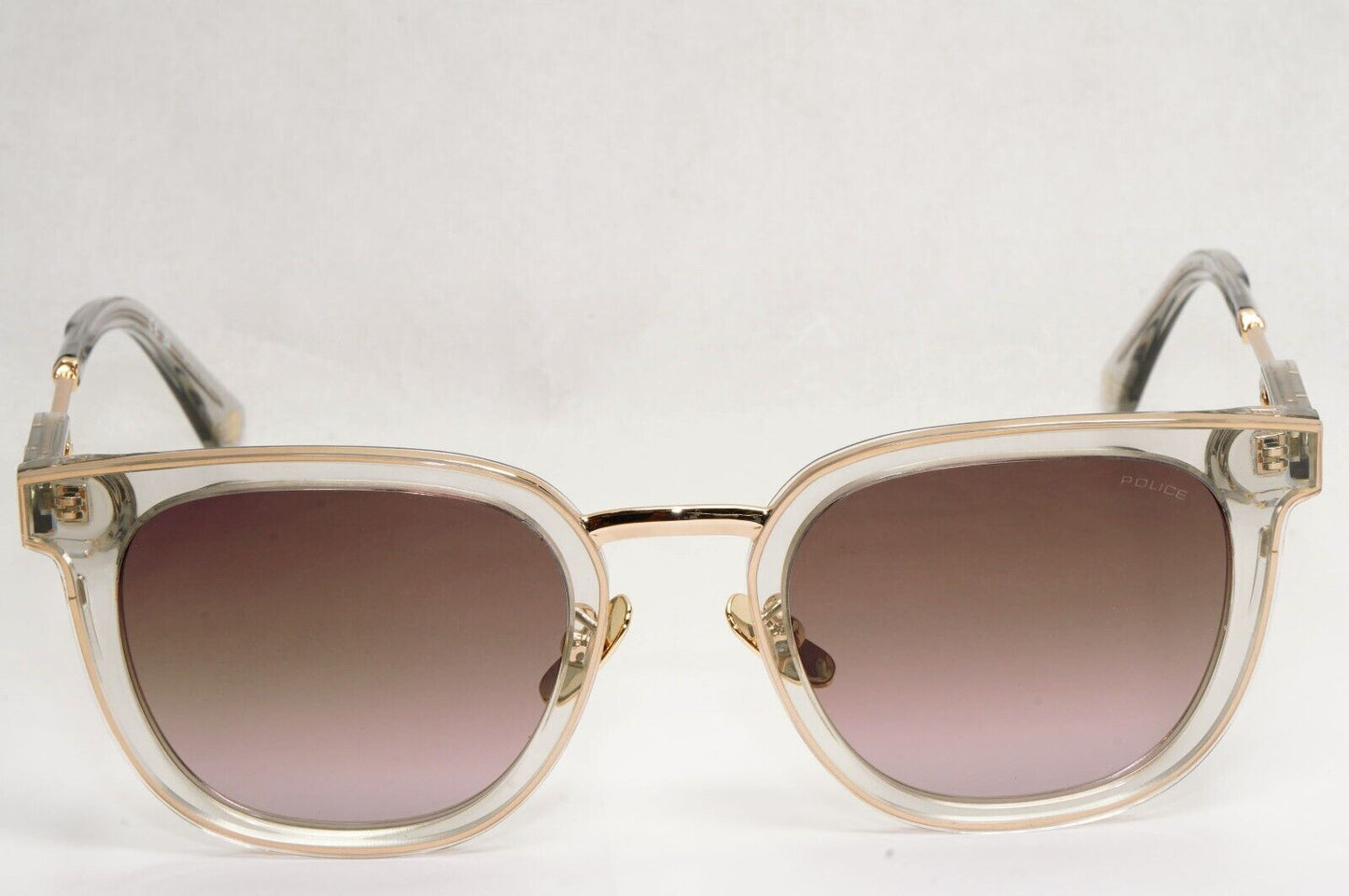 Police Sunglasses Transparent Gold Brown Gradient SPL F19 Prince 3 COL 0M78 51mm