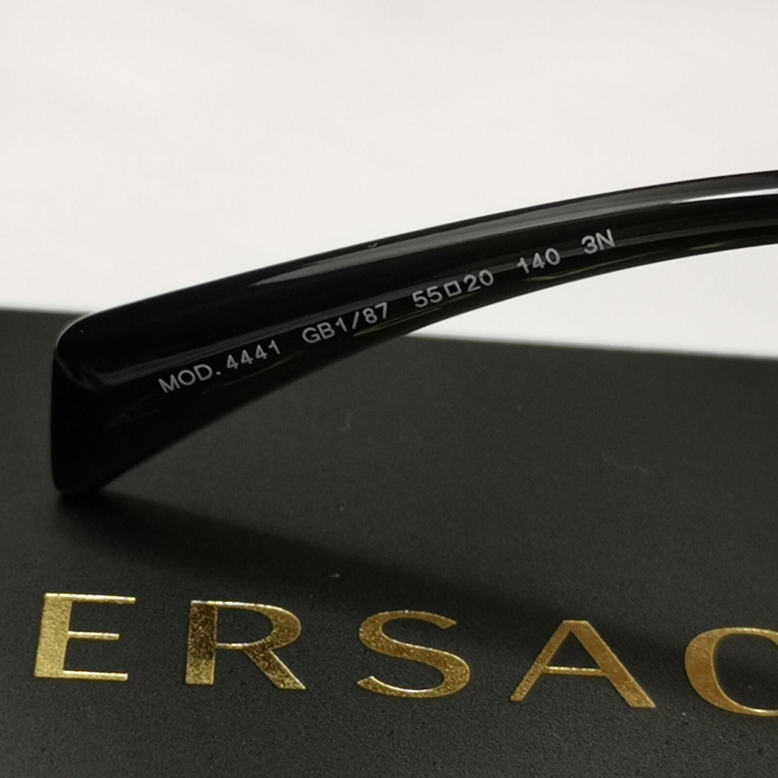 Versace Sunglasses Black Gold Medusa Square Oversized Large MOD VE 4441 GB1/87