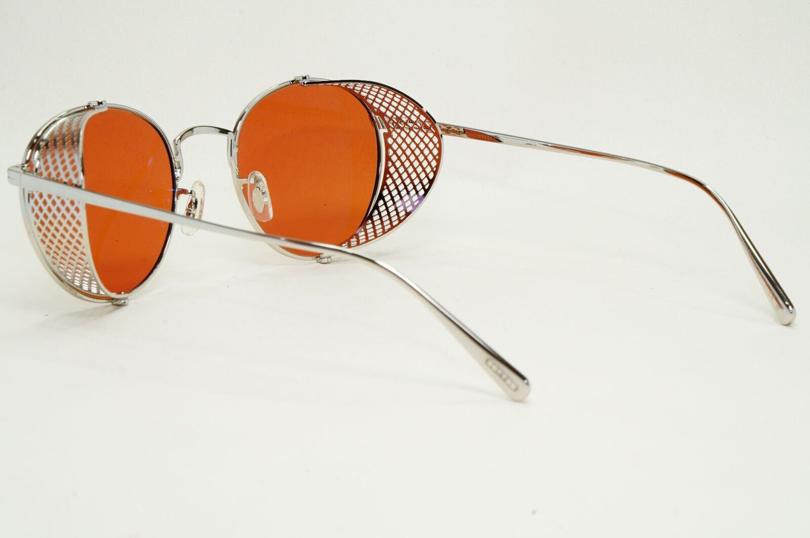 Oliver Peoples Sunglasses Cesarino-M Silver Orange Side Shields OV 1323S 5036/53