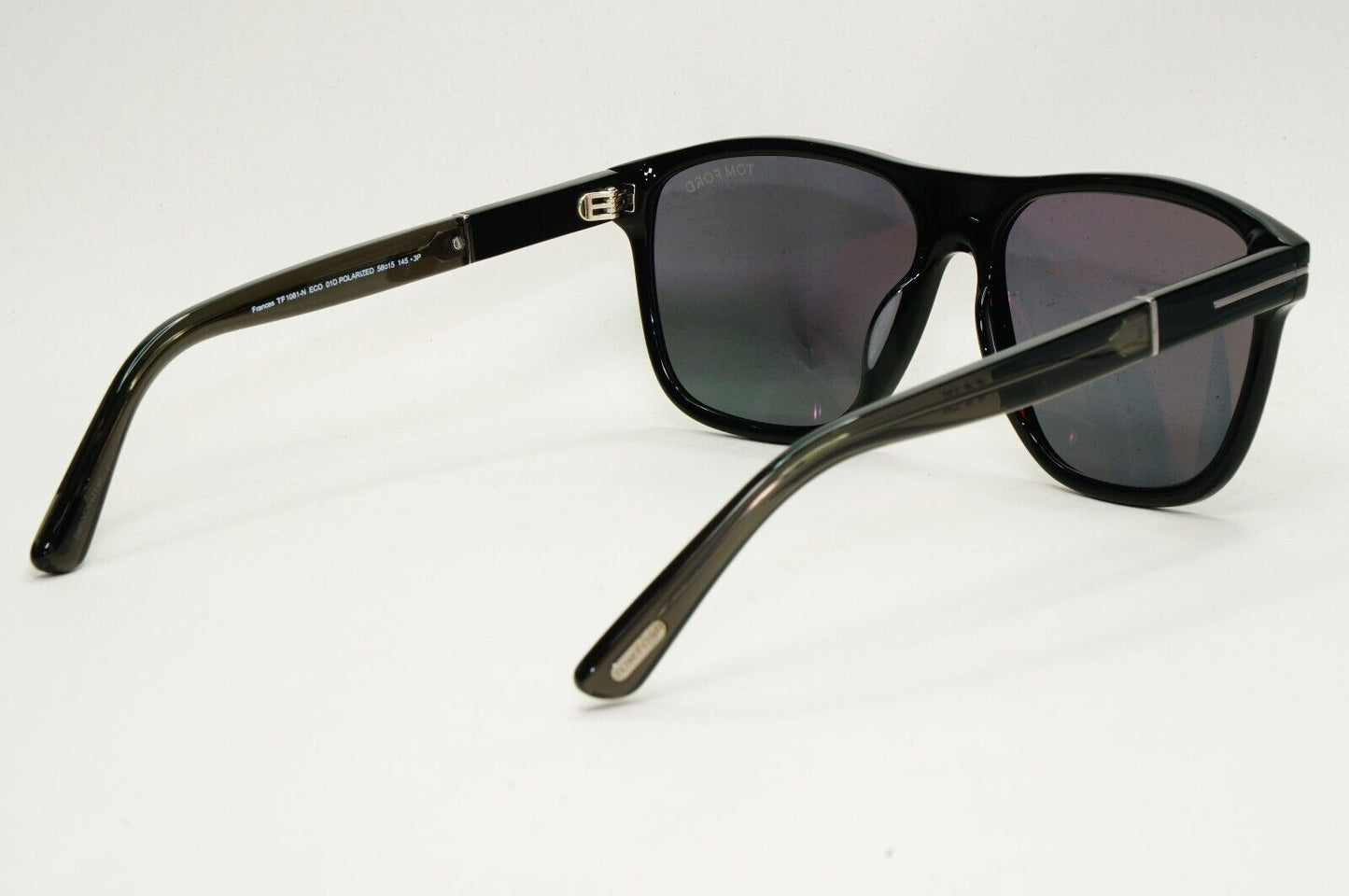 Tom Ford Sunglasses Black Polarised Square Frances FT1081-N TF 1081-N 01D 58mm