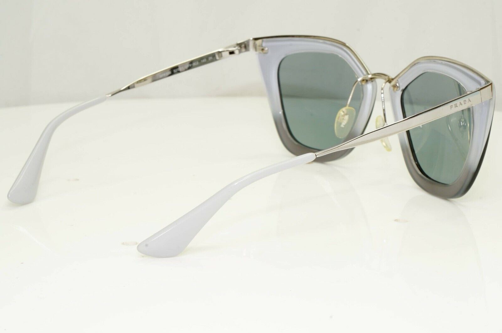 Authentic Prada Womens Sunglasses SS17 Cinema Grey Silver Square SPR 53S UFV-3C2