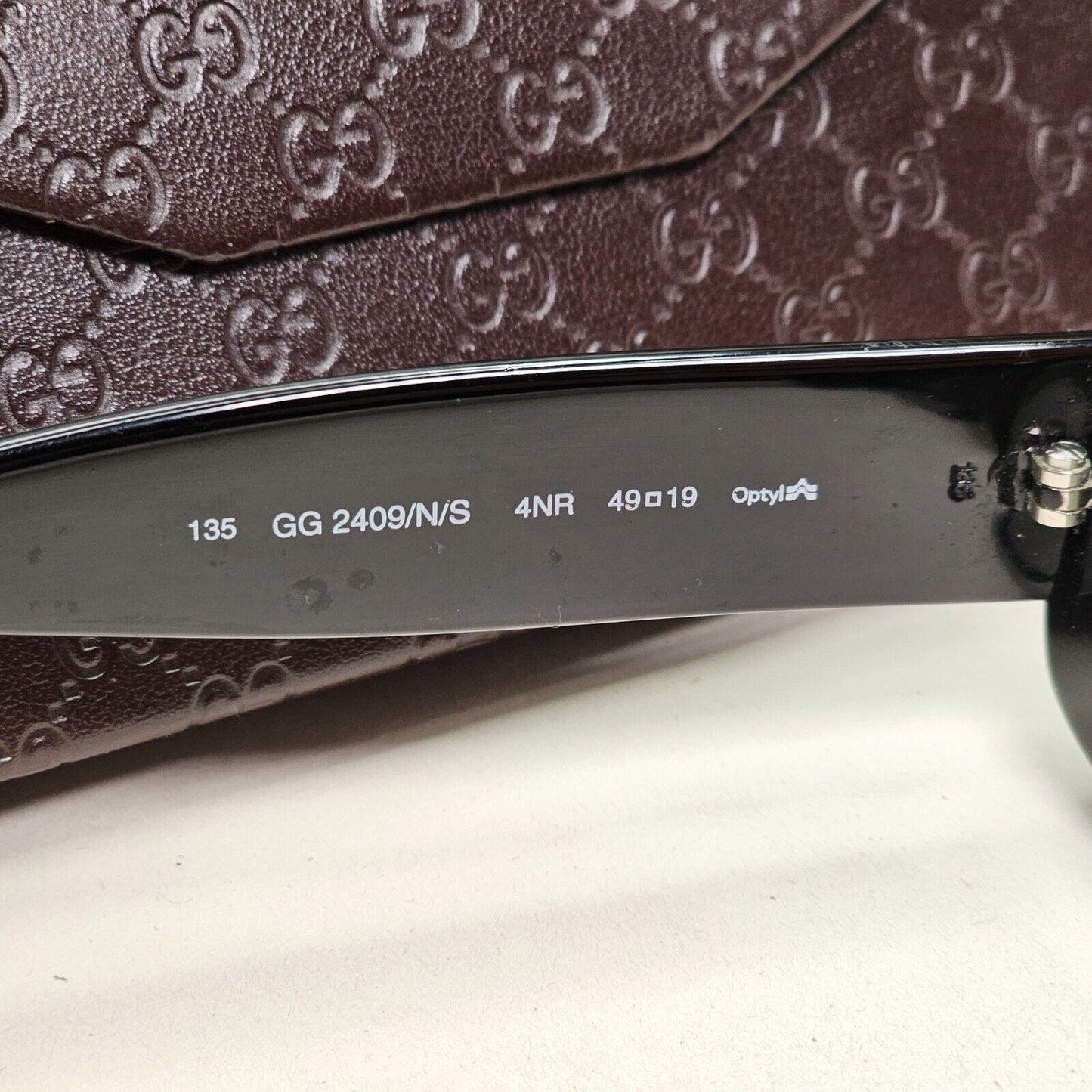 Gucci Sunglasses 1996 Vintage Brown Green Square GG 2409/N/S 4NR 49mm 230924