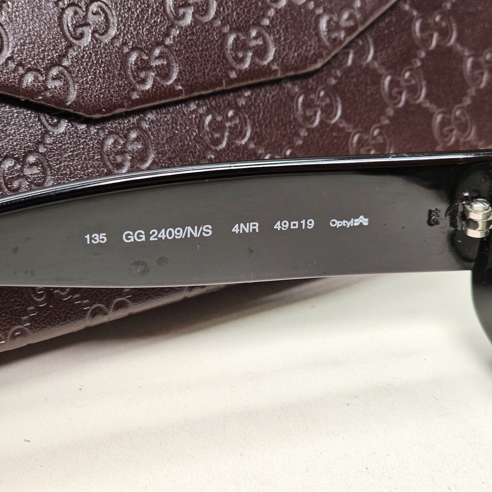 Gucci Sunglasses 1996 Vintage Brown Green Square GG 2409/N/S 4NR 49mm 230924
