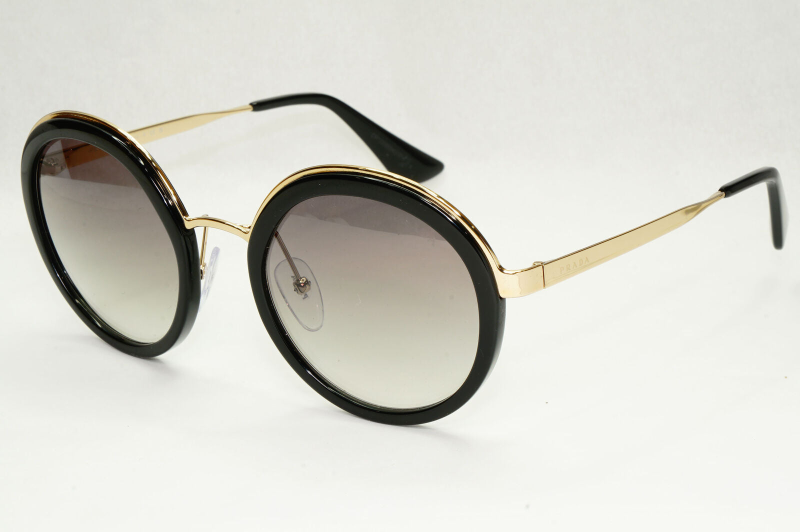 Prada Sunglasses Round Black Gold Grey Gradient PR50TS SPR 50T 1AB-0A7 54mm