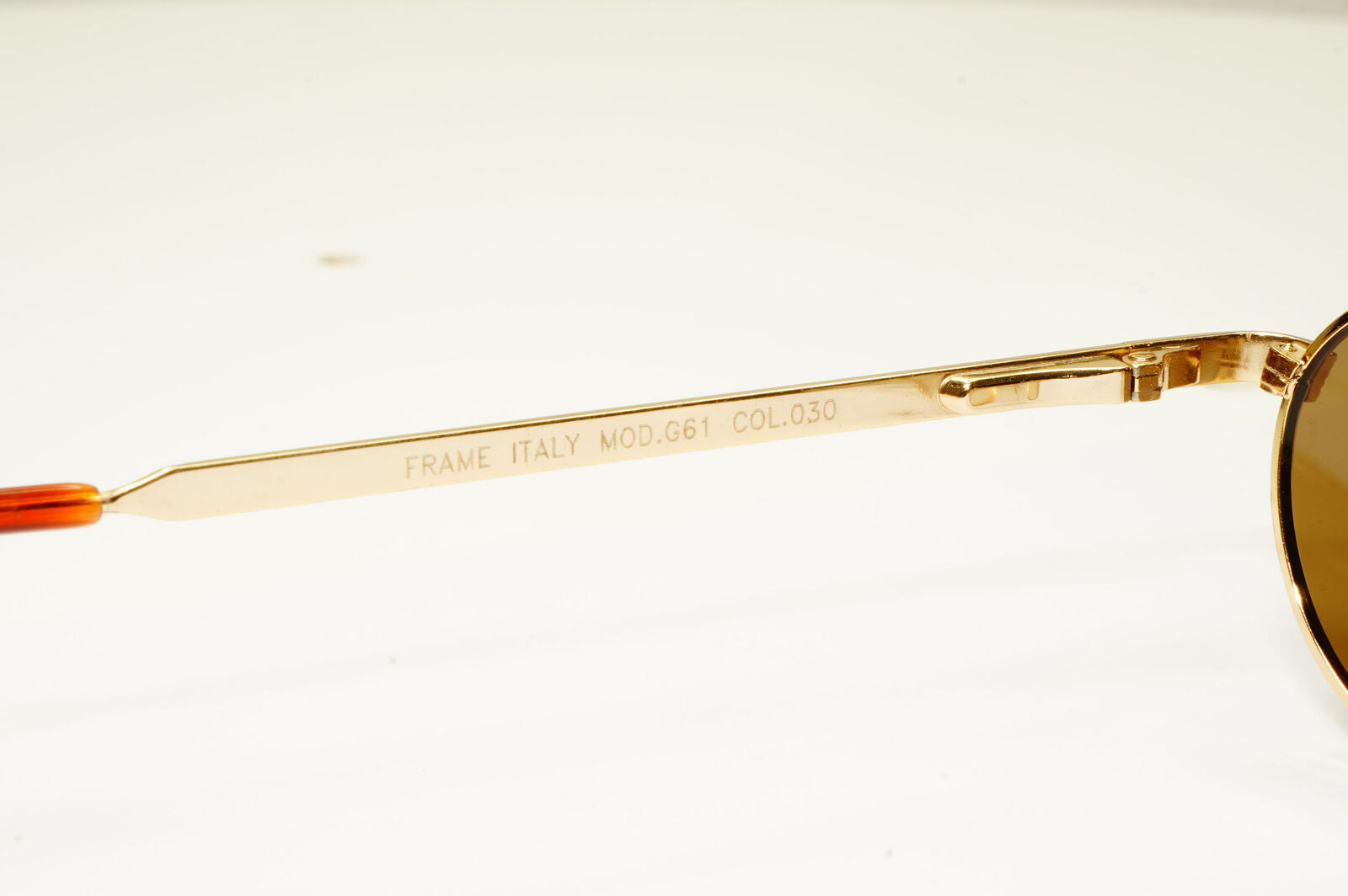 Gianni Versace 1995 Vintage Gold Meander Brown Metal Sunglasses MOD G61 COL 030