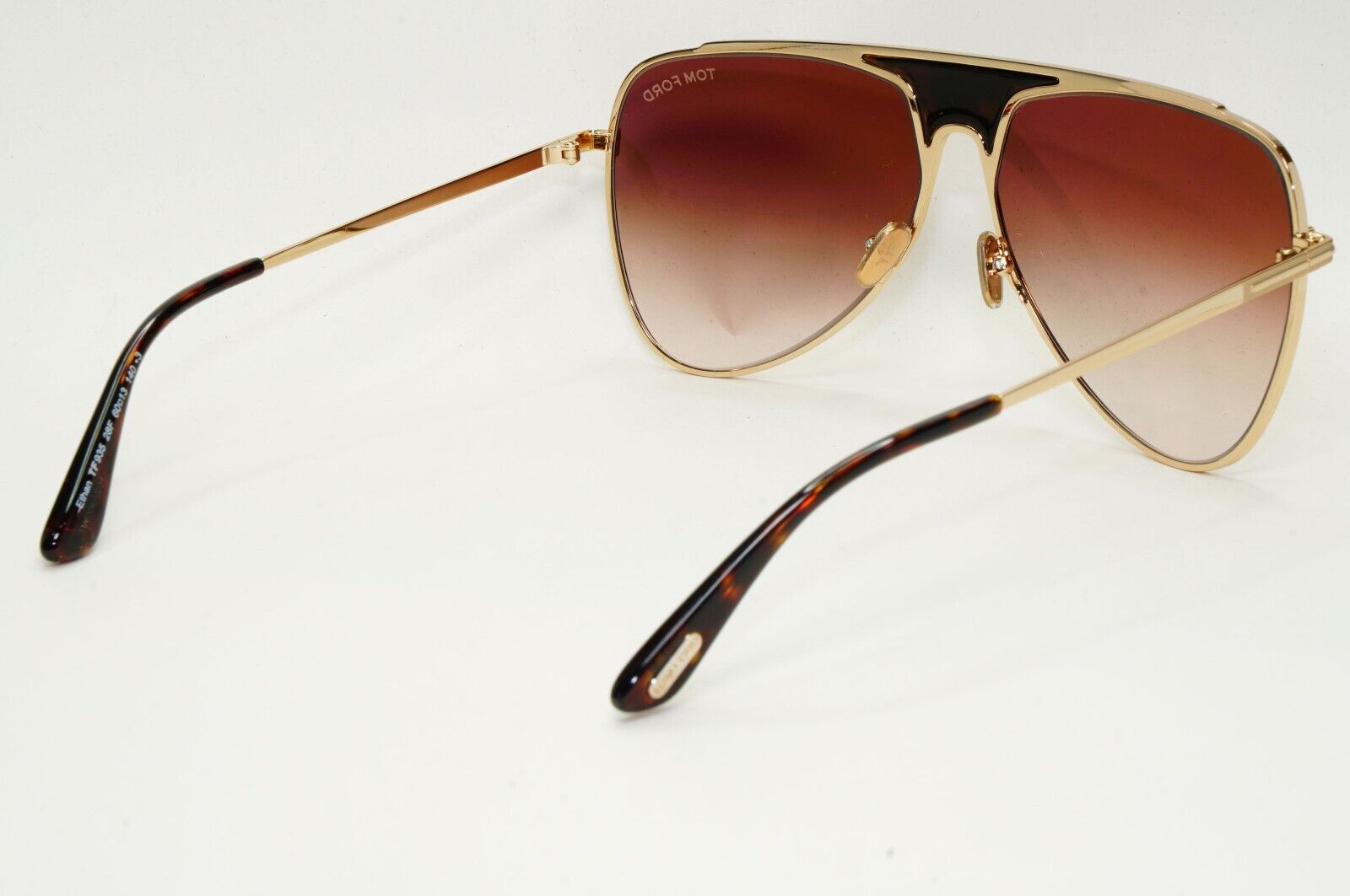 Tom Ford Sunglasses Ethan Gold Square Metal Brown Gradient FT0935 TF 935 28F