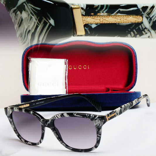 Gucci Sunglasses 1993 Vintage Marble Black White Grey GG 2142/S 91A 200225