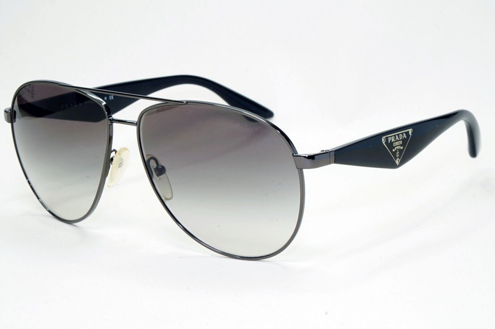 Prada Sunglasses Triangle Logo Pilot Black Grey PR53QS SPR 53Q 5AV-0A7 281024