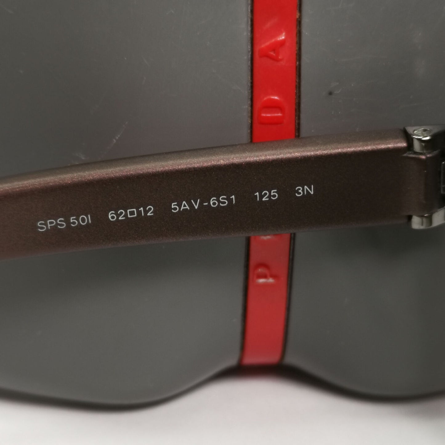 Prada Sunglasses Brown Pilot Red Stripe PS50IS SPS 50I 5AV-6S1 62mm 280323