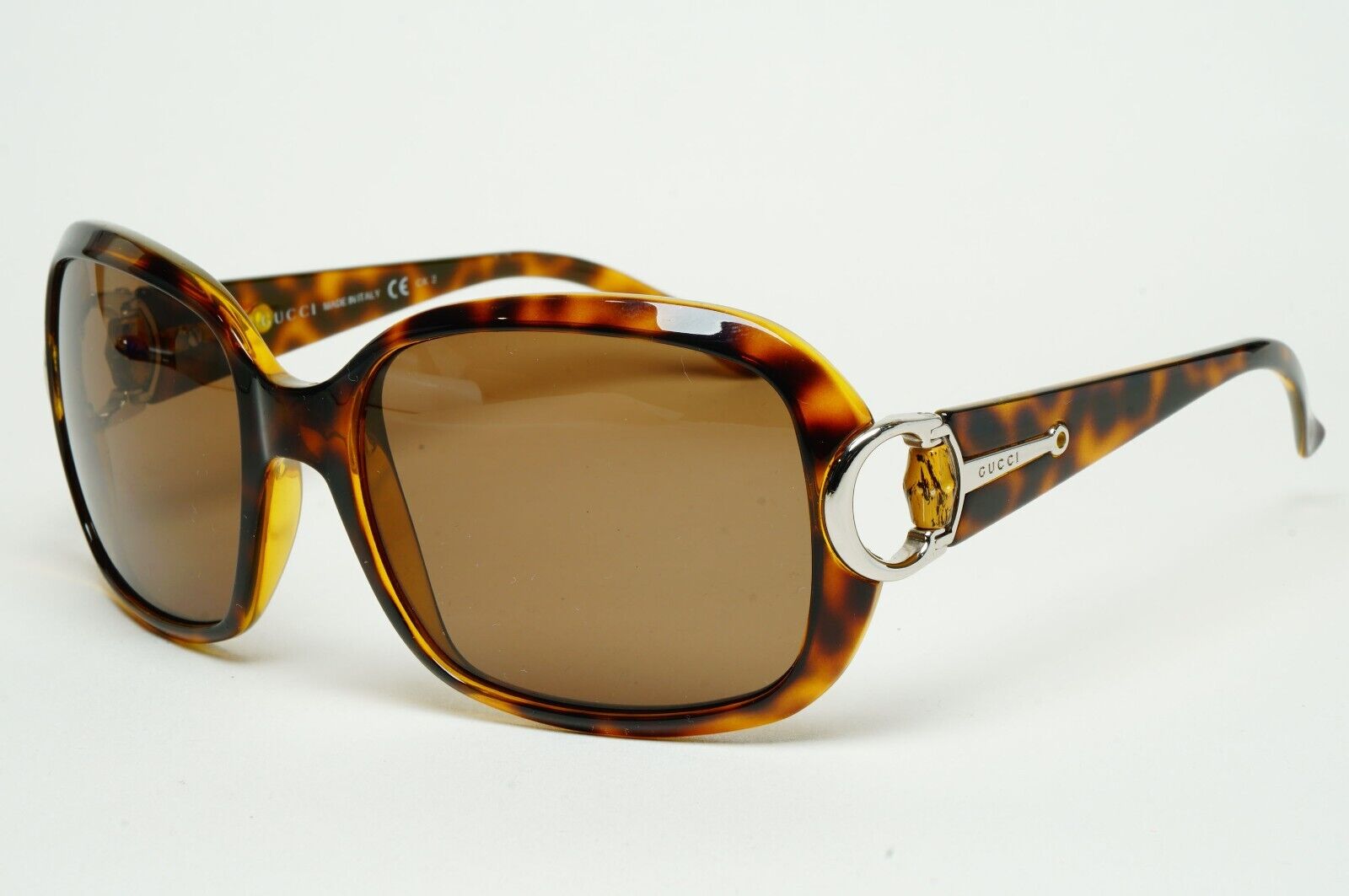 Gucci Sunglasses 2007 Vintage Brown Horsebit GG 3132/S 791CC 57mm 100225