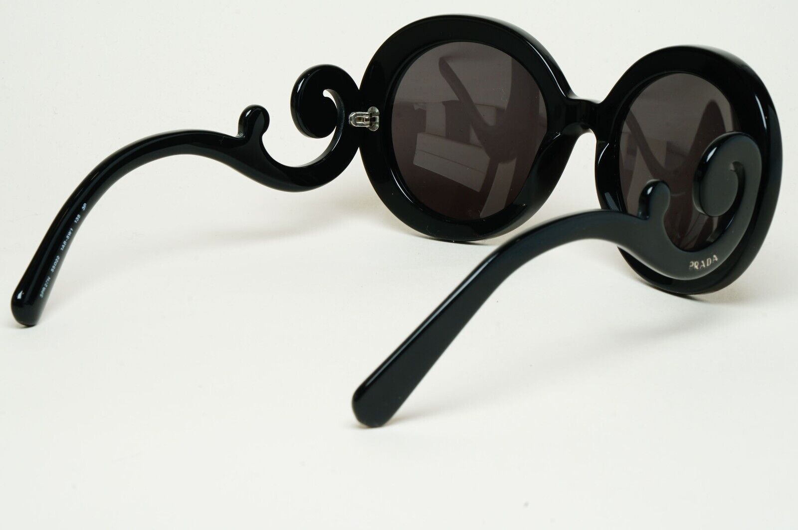 Prada Sunglasses Baroque Swirl Round Black PR27NS SPR 27N 1AB-5W1 060125