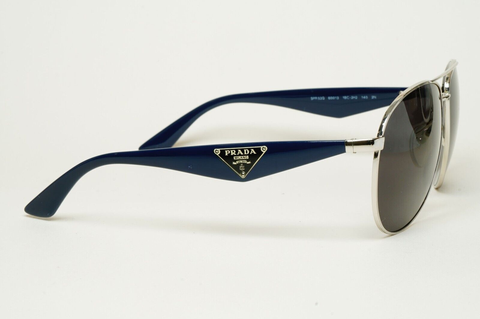 Prada Sunglasses Triangle Logo Black Blue Pilot PR53QS SPR 53Q 1BC-2H2 290125