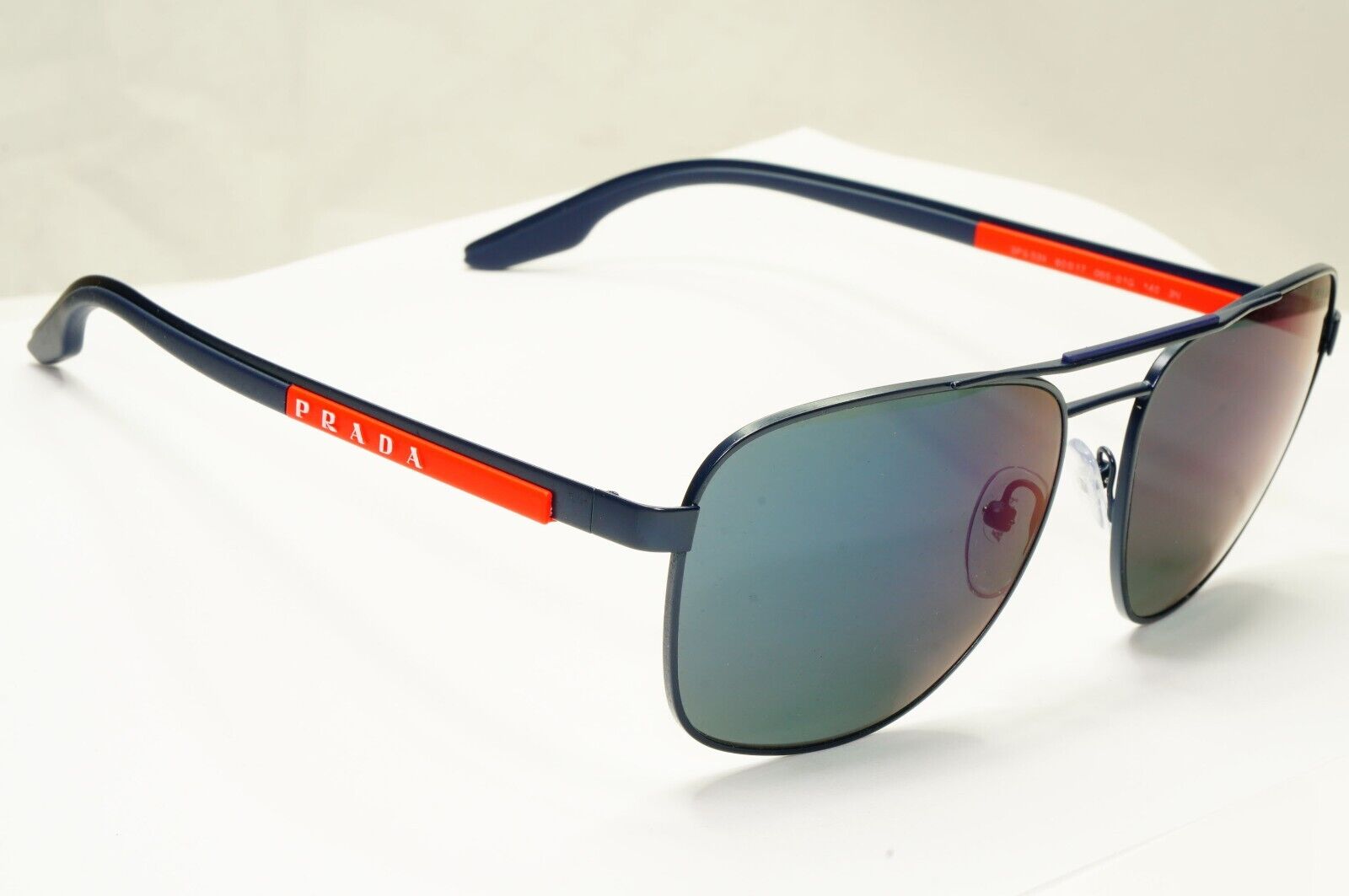 Prada Blue Sunglasses Pilot External Anti Reflective SPS 53X 06S-01G PS53XS