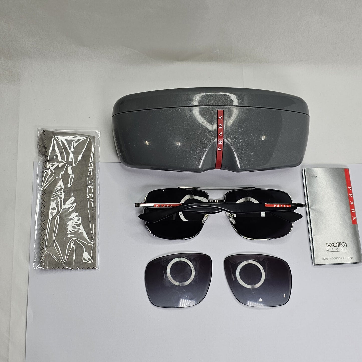 Prada Sunglasses 2011 Vintage Pilot Black Silver PS51MS SPS 51M 5AV-3M1 190224