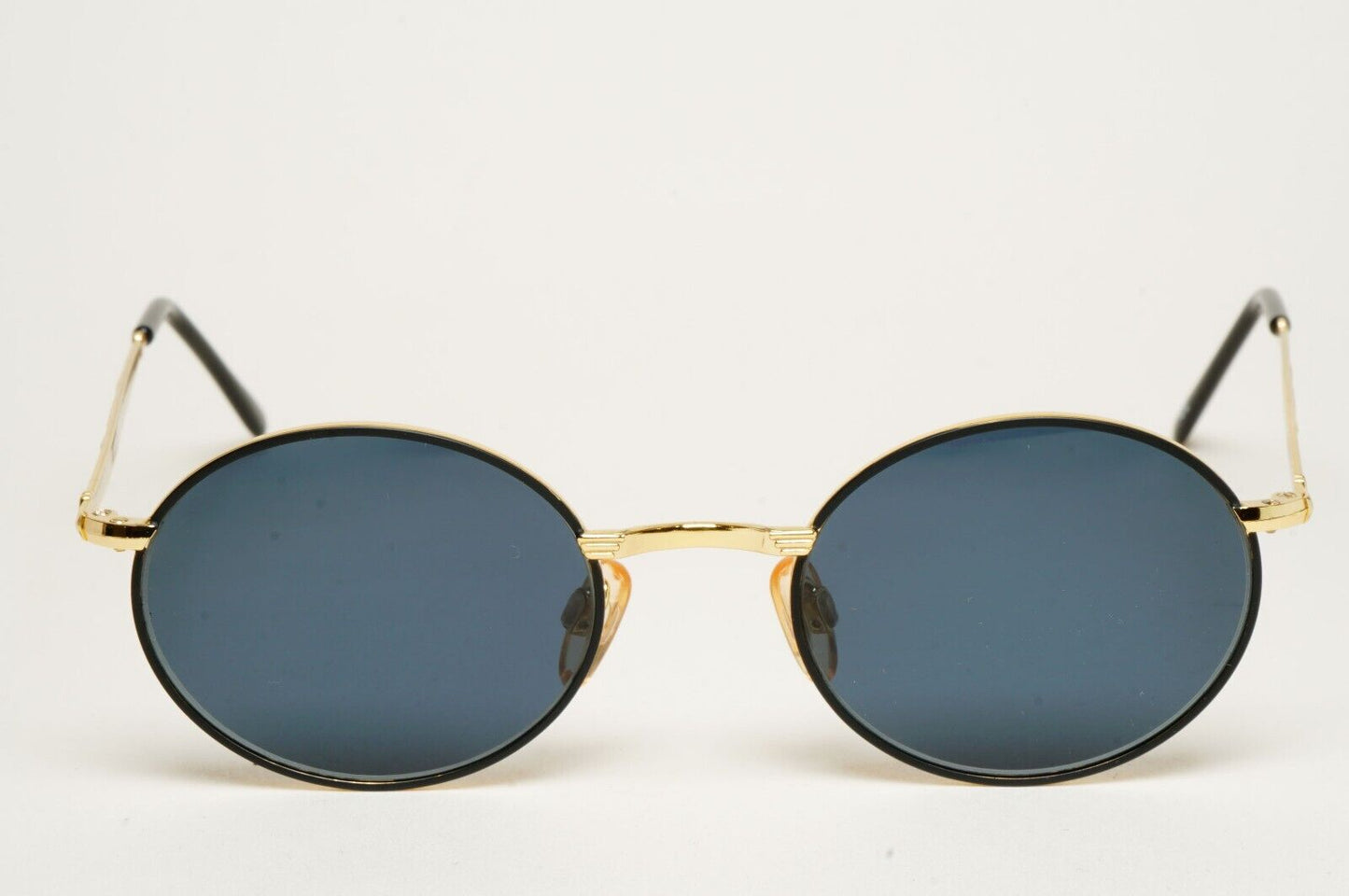 Versus Sunglasses 1996 by Gianni Versace Vintage Round Gold Grey MOD E74 COL 09M