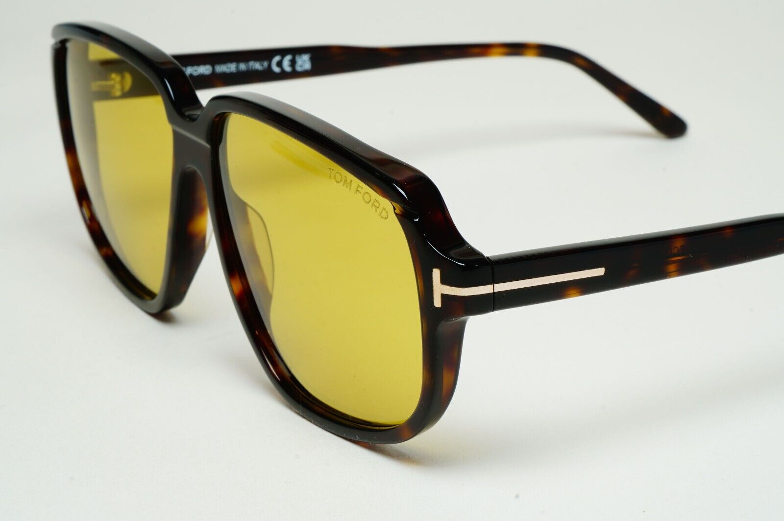 Tom Ford Sunglasses Anton Yellow Brown Tortoiseshell Square FT1024 TF 1024 52E