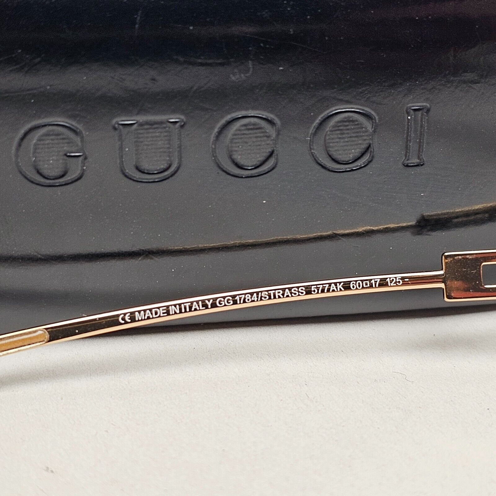 Gucci Sunglasses 1997 Vintage Gold Rimless GG 1784/STRASS 577AK 60mm 100225