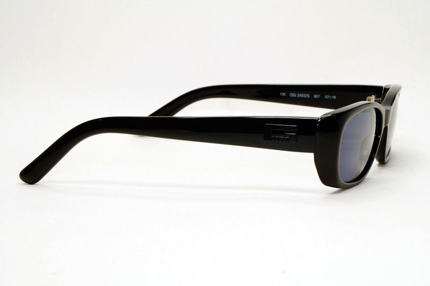 Gucci Sunglasses 1997 Vintage Black Grey Rectangle GG 2453/S 807 52mm 011124